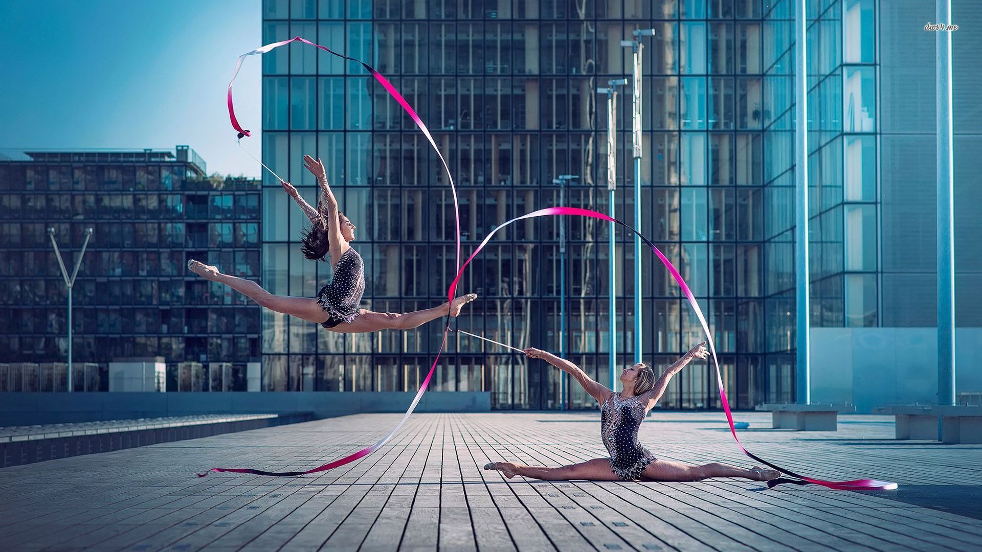Ginnaste ritmica con nastri, 1920x1080 Full HD 1080p, Desktop