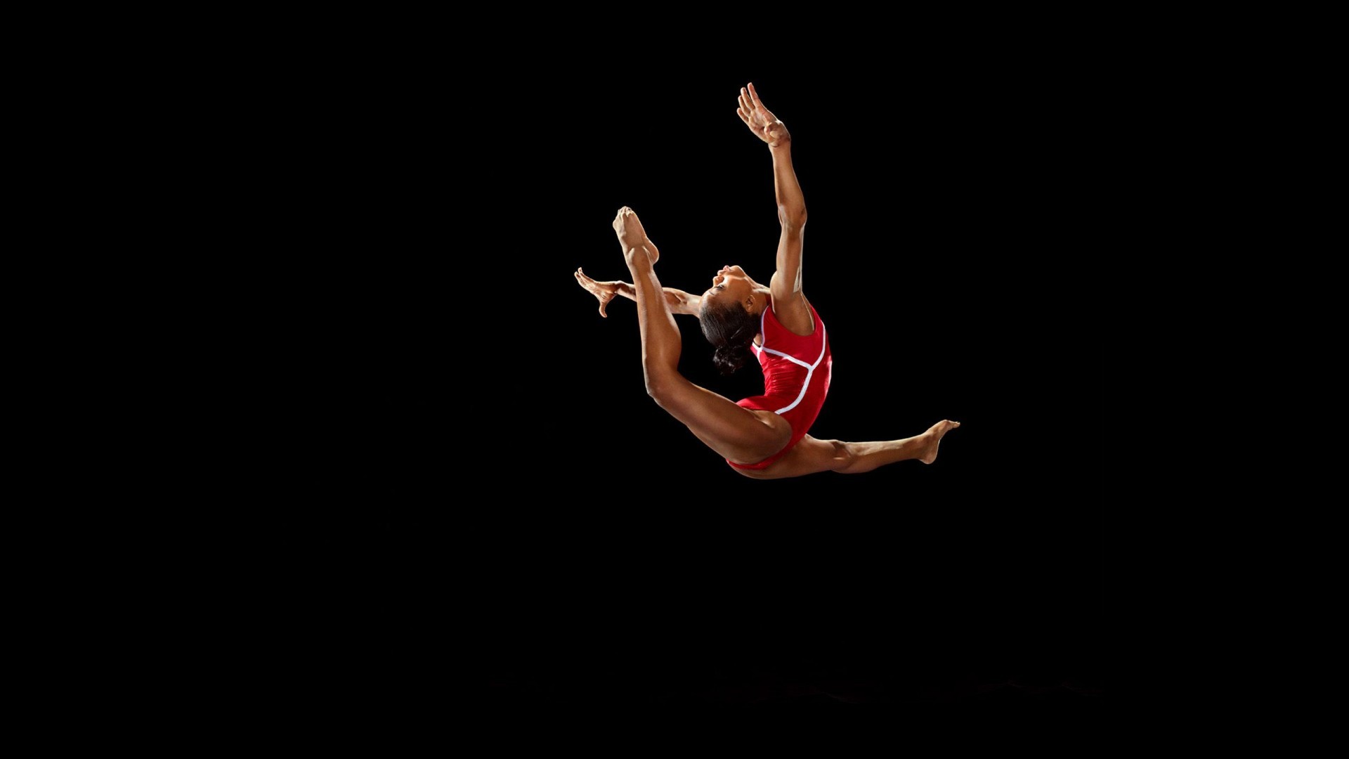 Ginnasta salto sfondo nero, 1920x1080 Full HD 1080p, Desktop