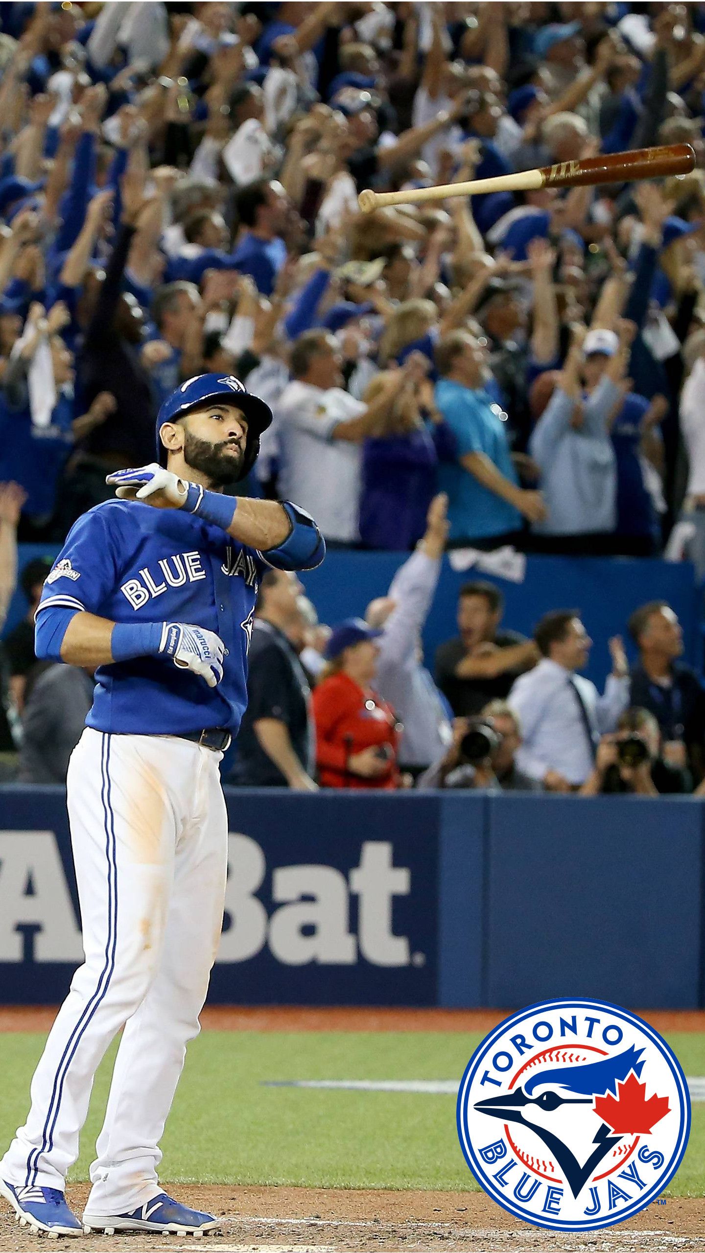 Giocatore Toronto Blue Jays lancia mazza, baseball, 1440x2560 Full HD Verticale, iPhone