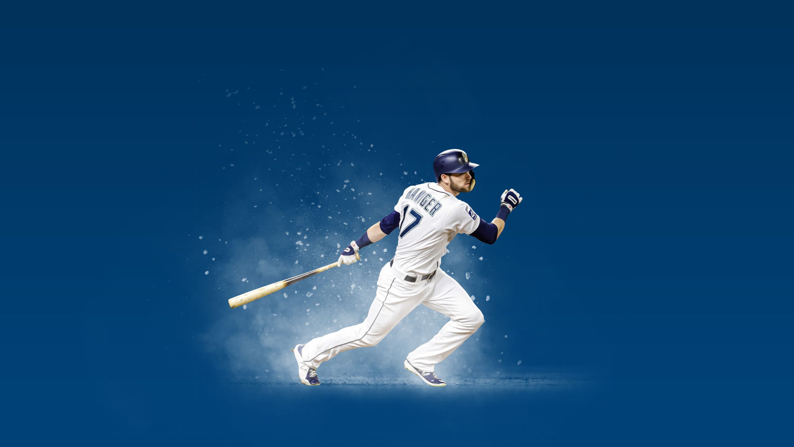 Giocatore baseball Mariners sfondo blu, 2560x1440 2K, Desktop