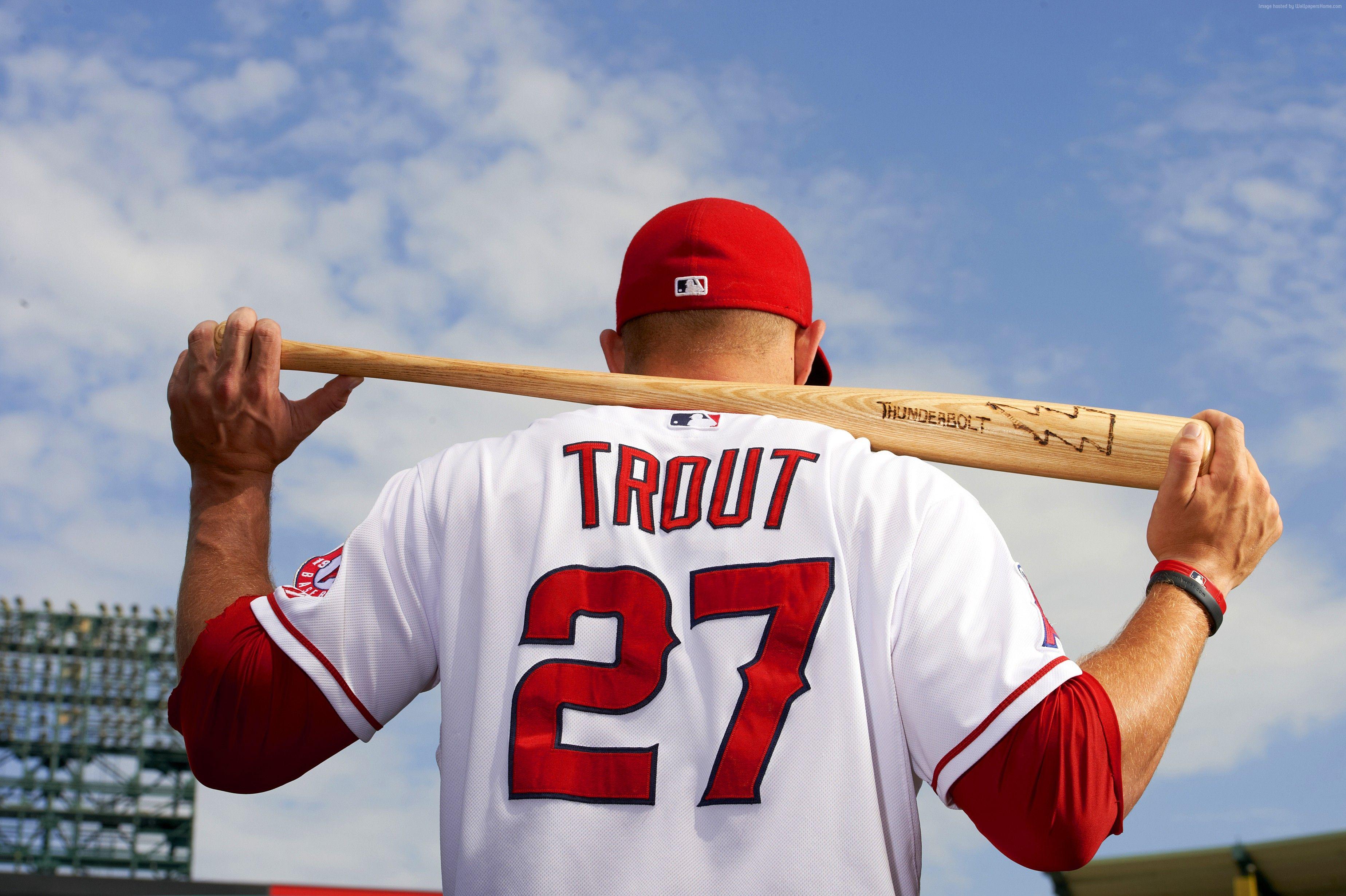 Giocatore baseball Trout numero 27, 3696x2460 WQXGA, Desktop