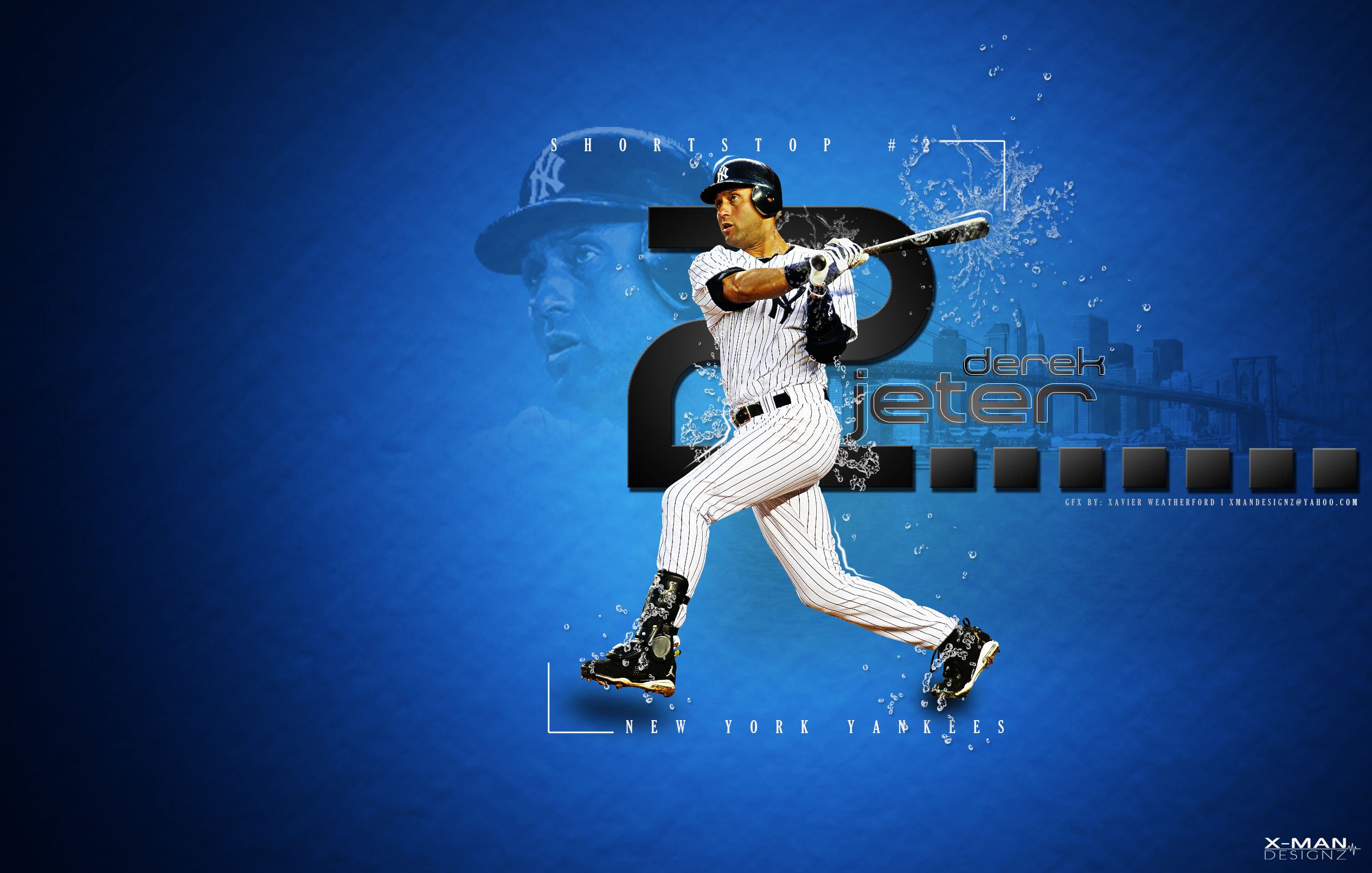 Derek Jeter giocatore baseball blu, 2530x1610 Hi-Res, PC Desktop