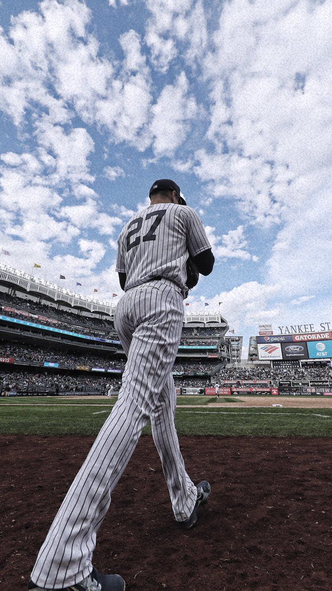 Giocatore baseball Yankees numero 27, New York Yankees, 675x1200 Verticale, Telefono