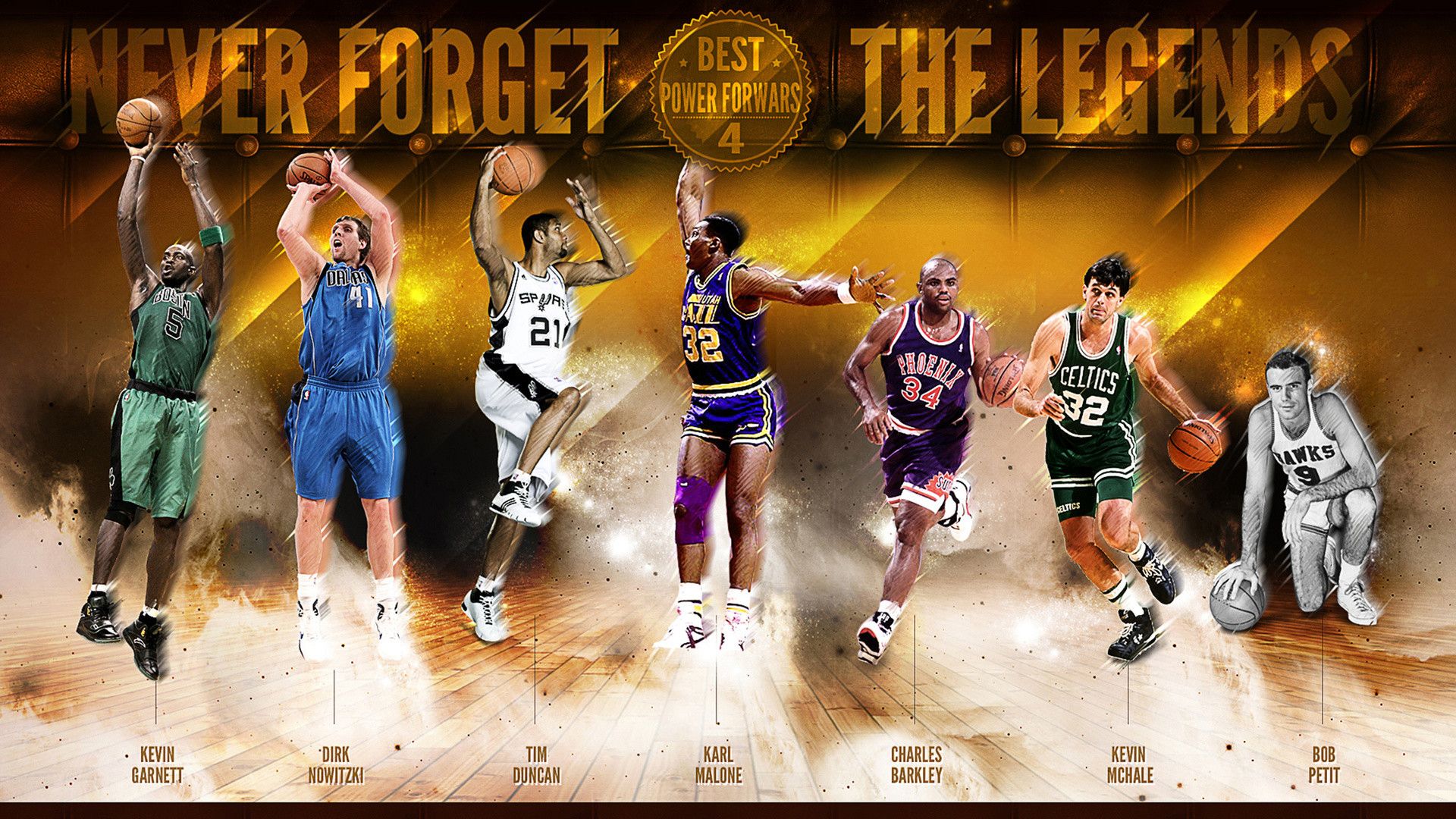 Leggende NBA collage giocatori, 1920x1080 1080p, Laptop