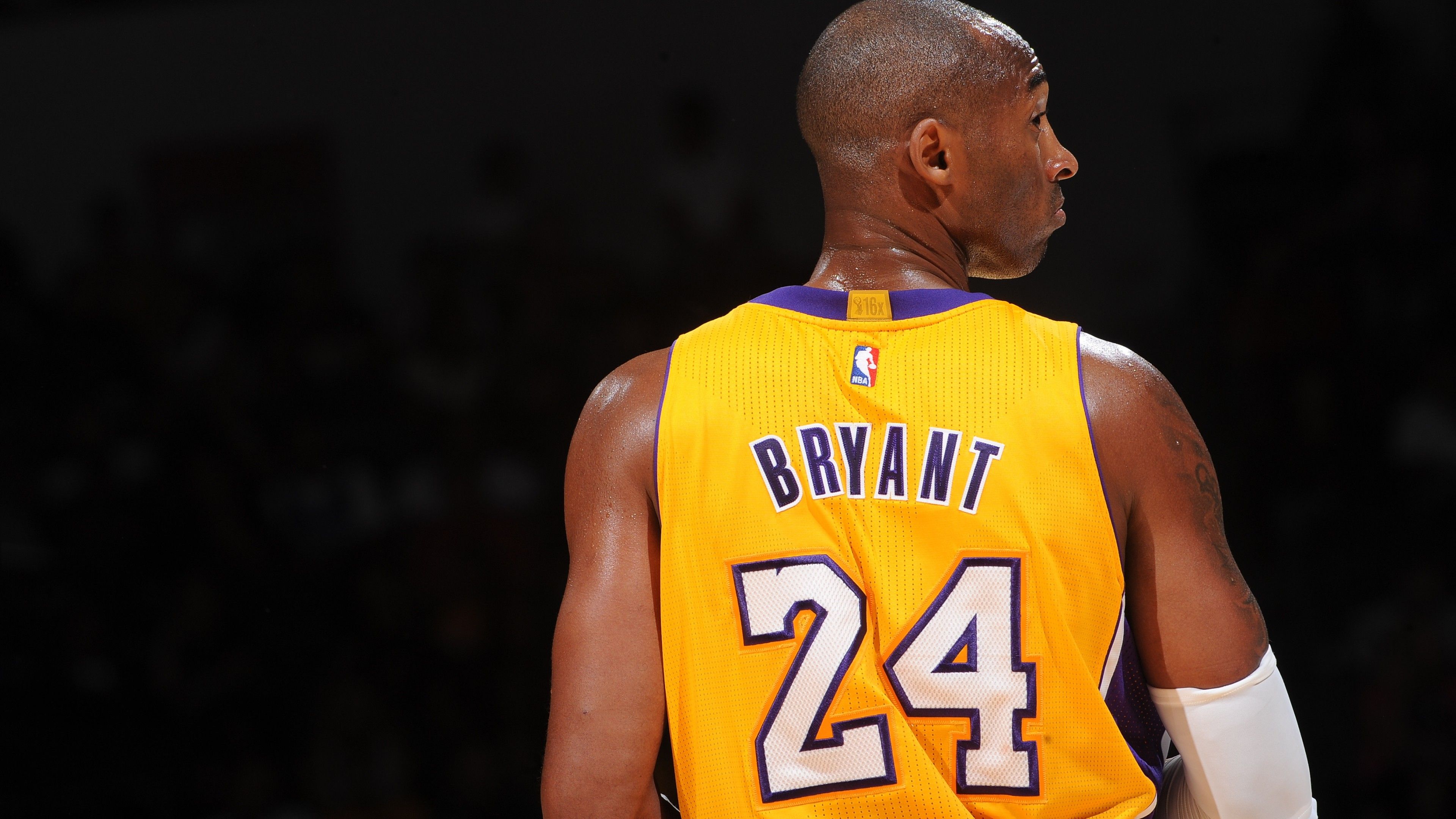 Kobe Bryant maglia Lakers 24, Los Angeles Lakers, 3840x2160 UHD, PC 4K