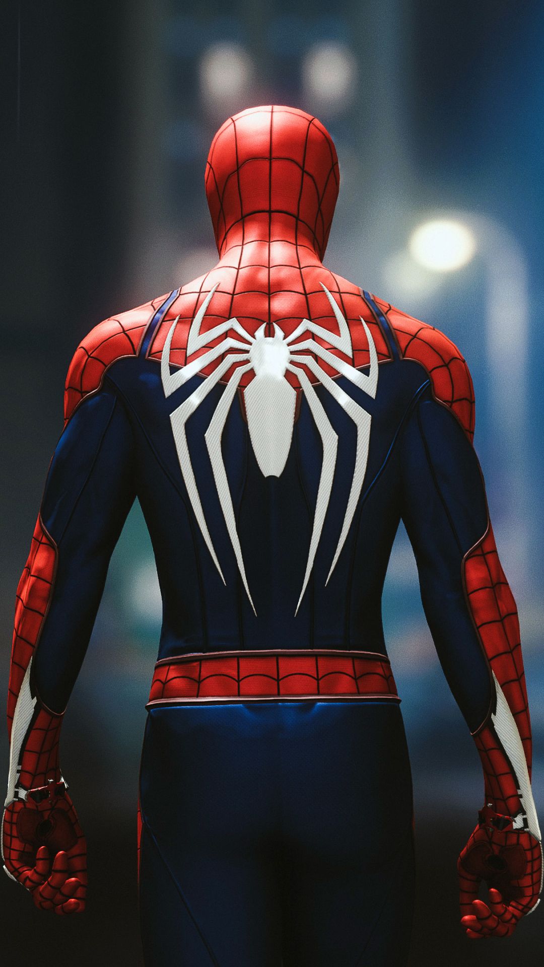 Spider-Man PS4 vista posteriore, Uomo Ragno, 1080x1920 Full HD Verticale, iPhone