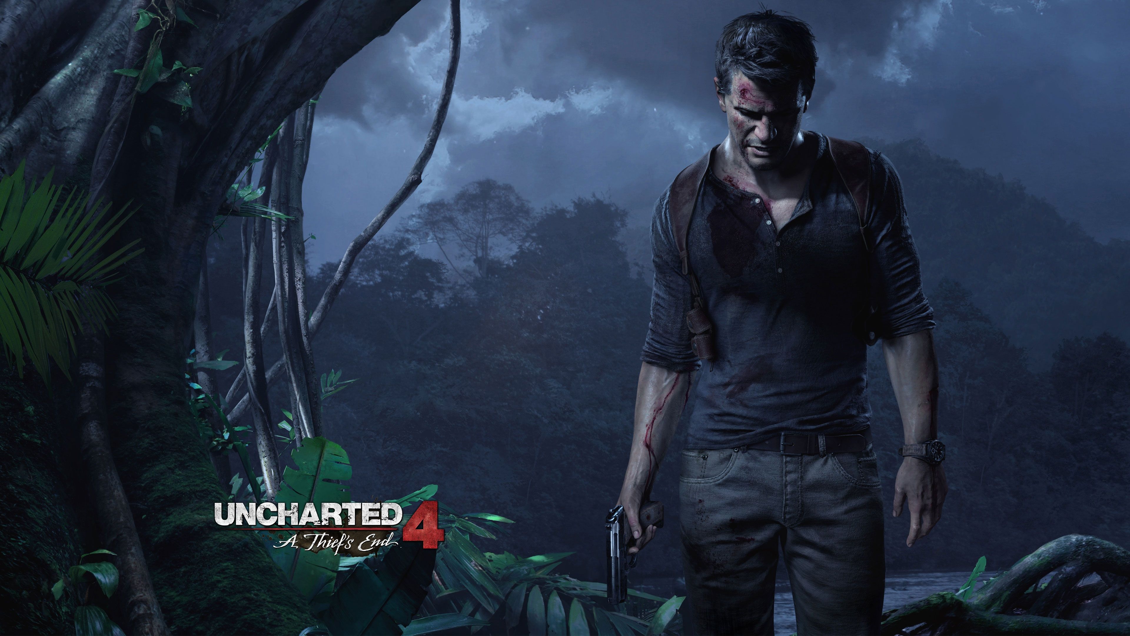 Uncharted 4 Nathan Drake giungla, rapper, 3840x2160 4K, Desktop 4K