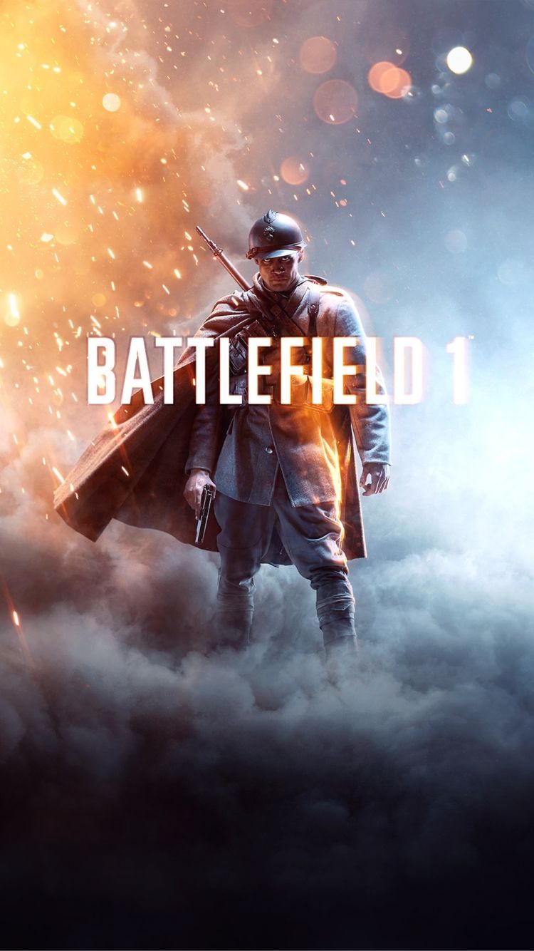 Battlefield 1 soldato fumo, sparatutto FPS, 750x1334 Verticale, Telefono