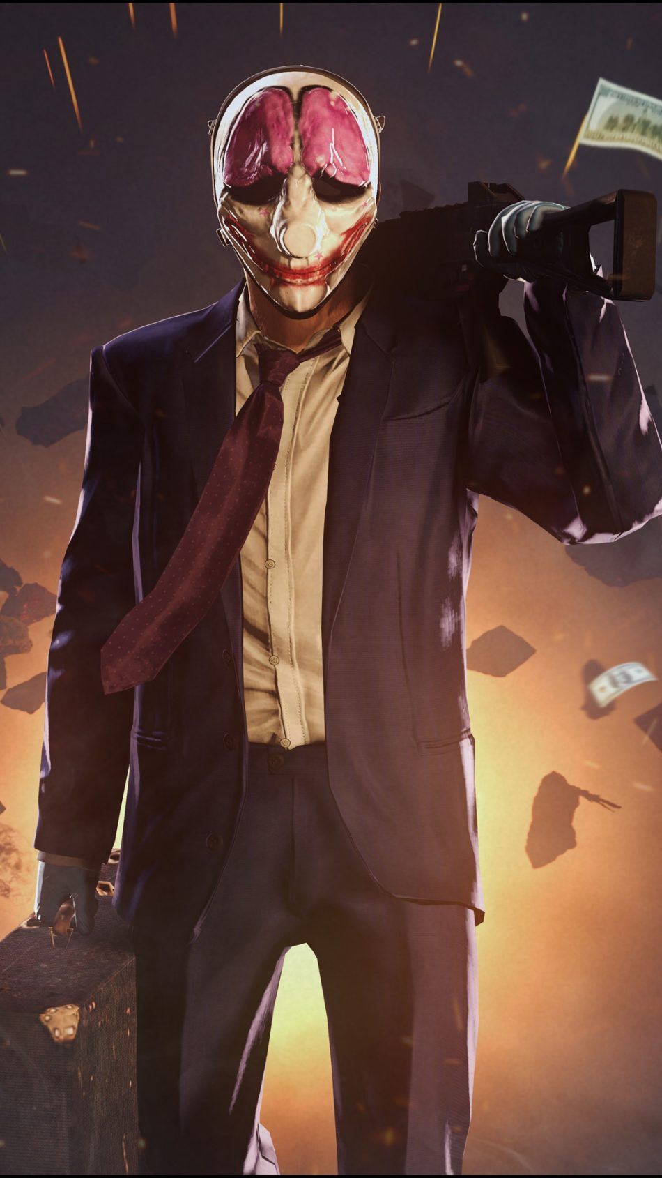 Payday 2 personaggio mascherato, 950x1689 Full HD Verticale, iPhone