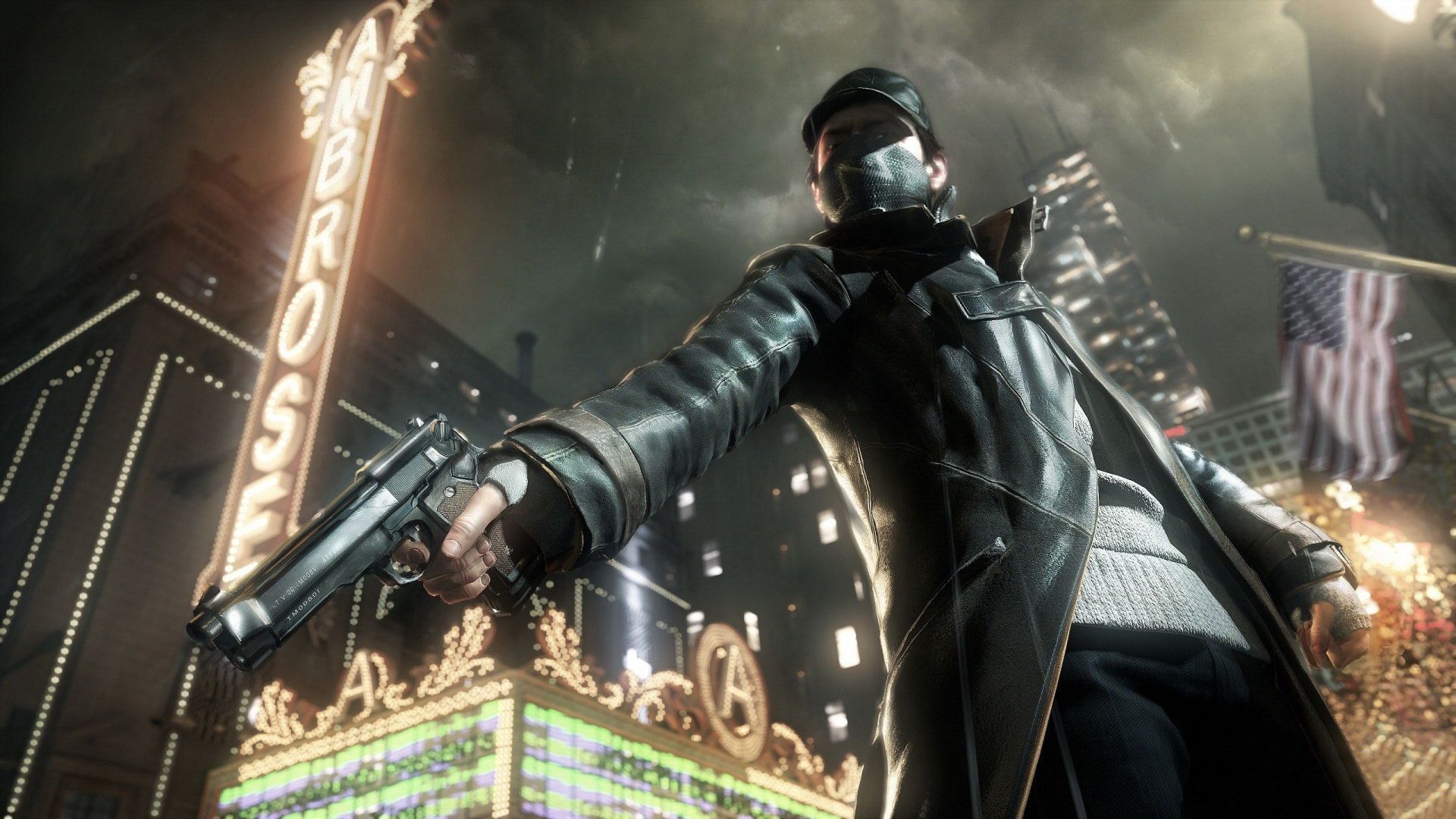 Watch Dogs personaggio con pistola, 1920x1080 Full HD, Desktop