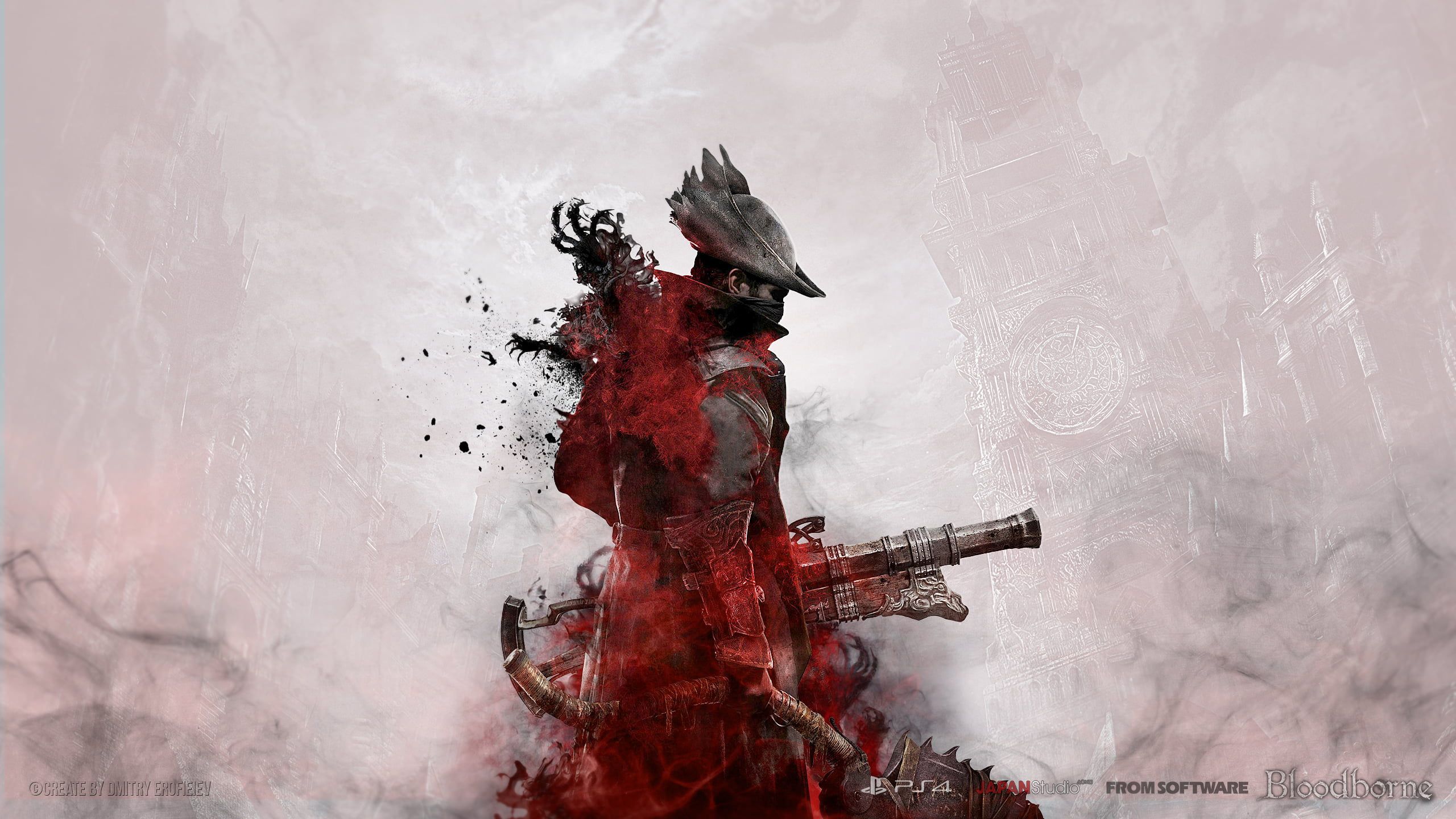 Cacciatore Bloodborne artistico, 2560x1440 2K, Desktop