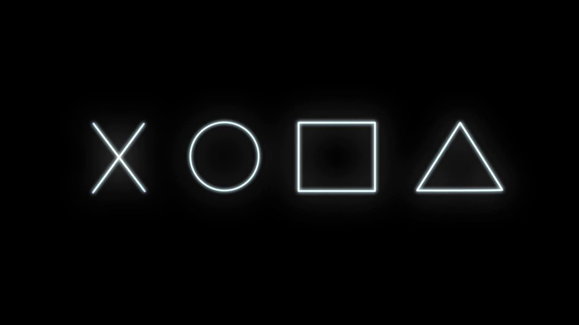 Simboli PlayStation neon nero, 1920x1080 1080p, Desktop
