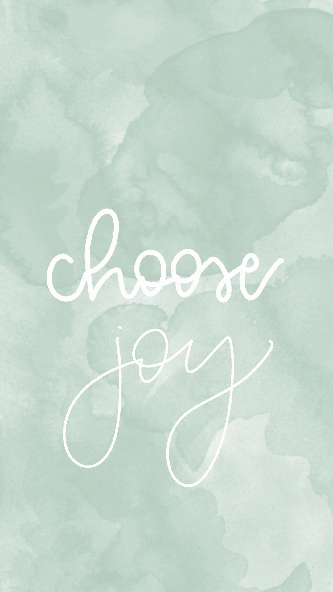Scritta Choose Joy verde acquerello, 1080x1920 Verticale, iPhone Pro Max