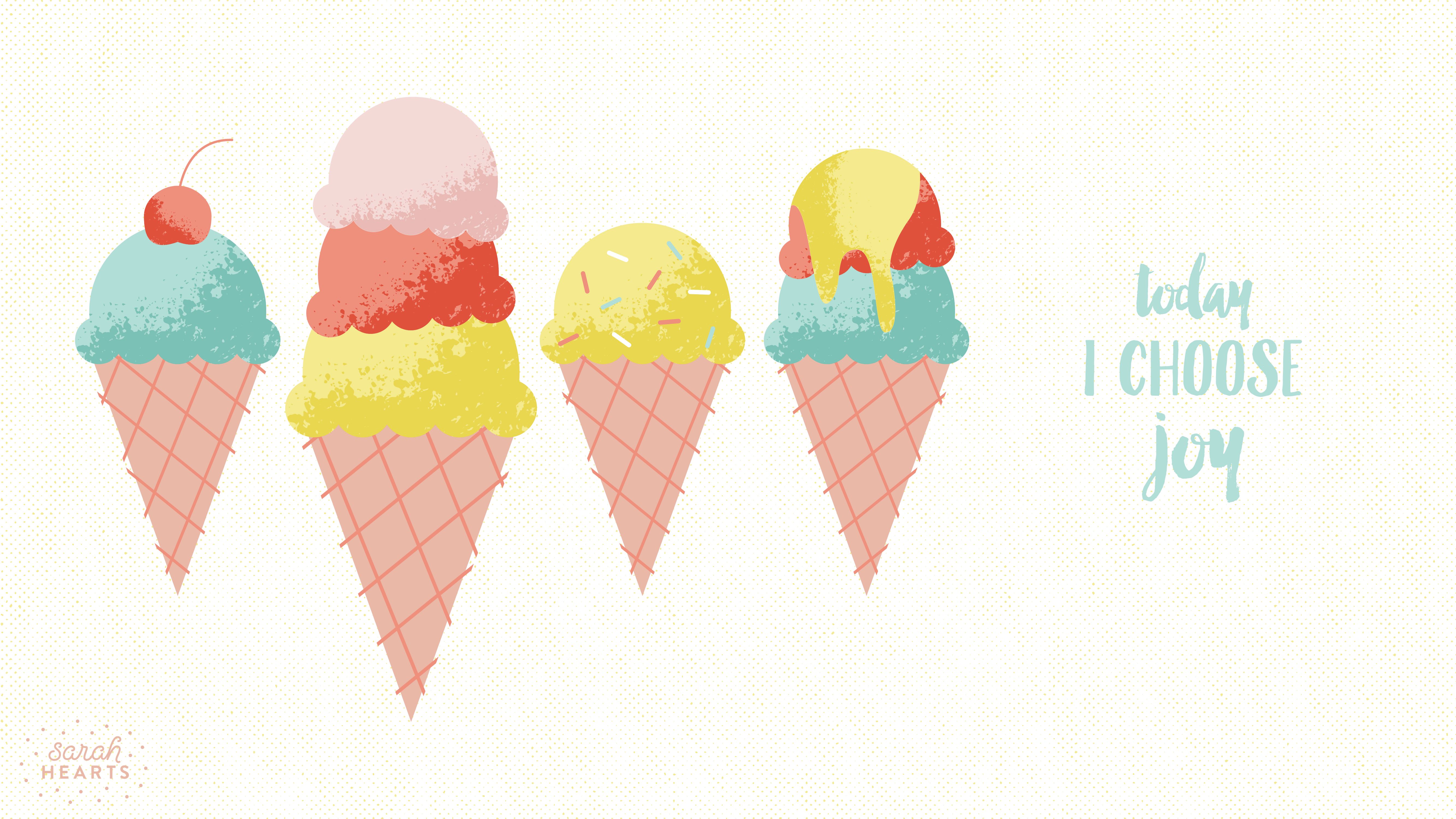 Coni gelato colorati illustrazione, 5333x3000 4K, Desktop 4K