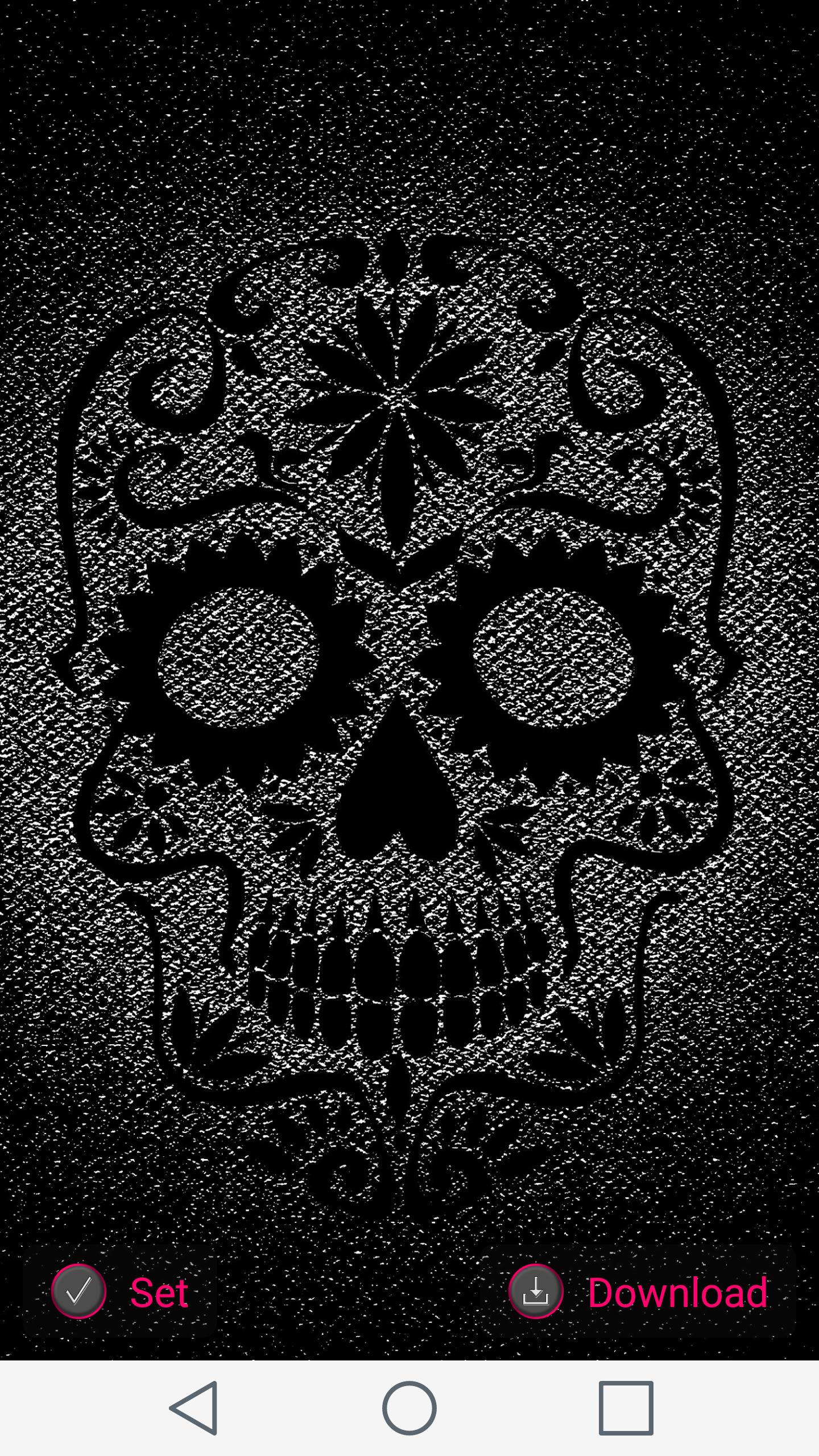 Teschio calavera decorato nero, 1440x2560 Verticale, Telefono
