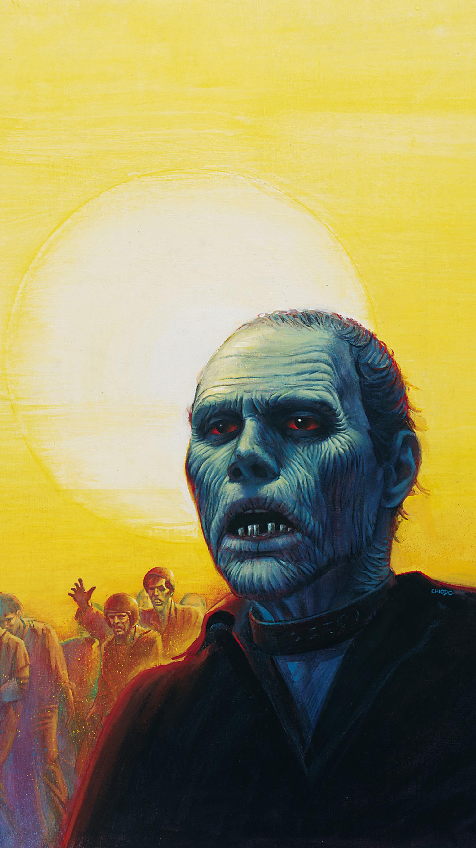 Zombie horror, tramonto giallo, 1536x2732 Full HD Verticale, Smartphone