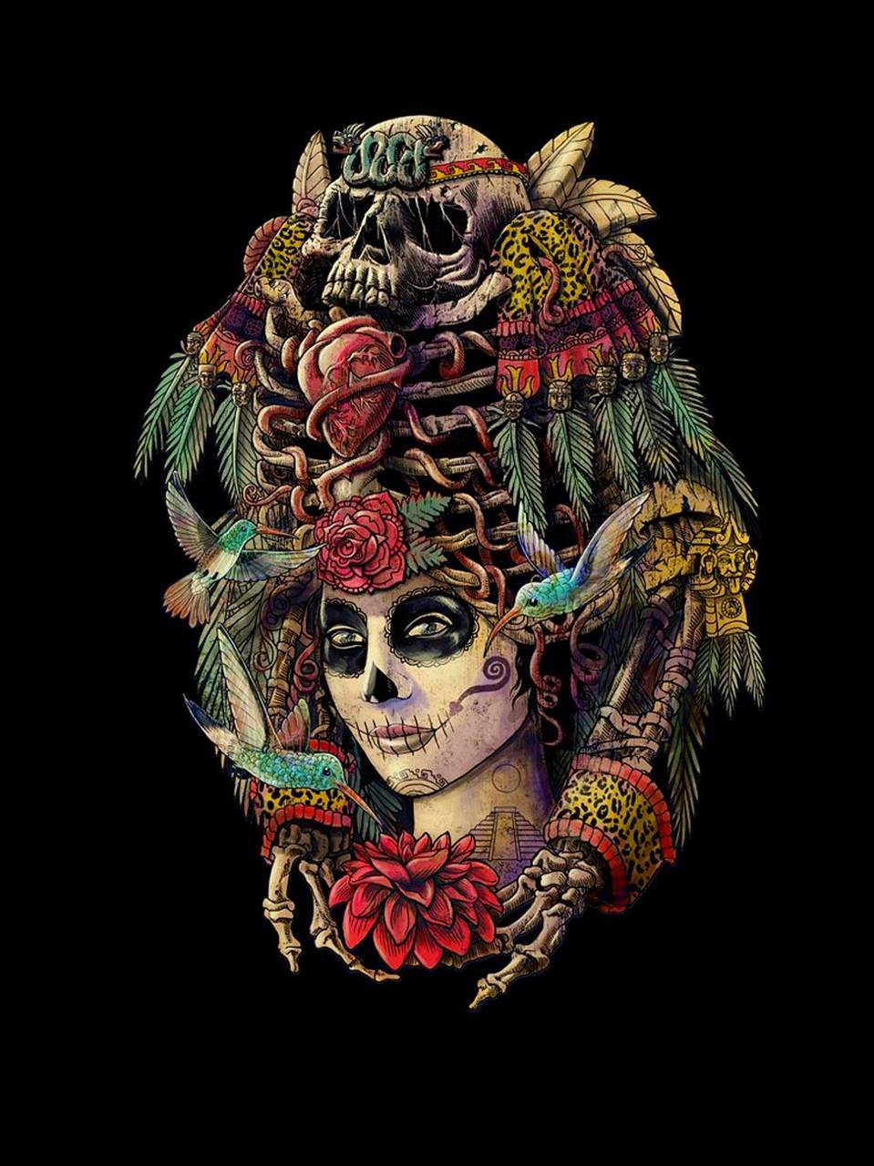 Catrina teschio Giorno dei Morti, 959x1280 Full HD Verticale, iPhone