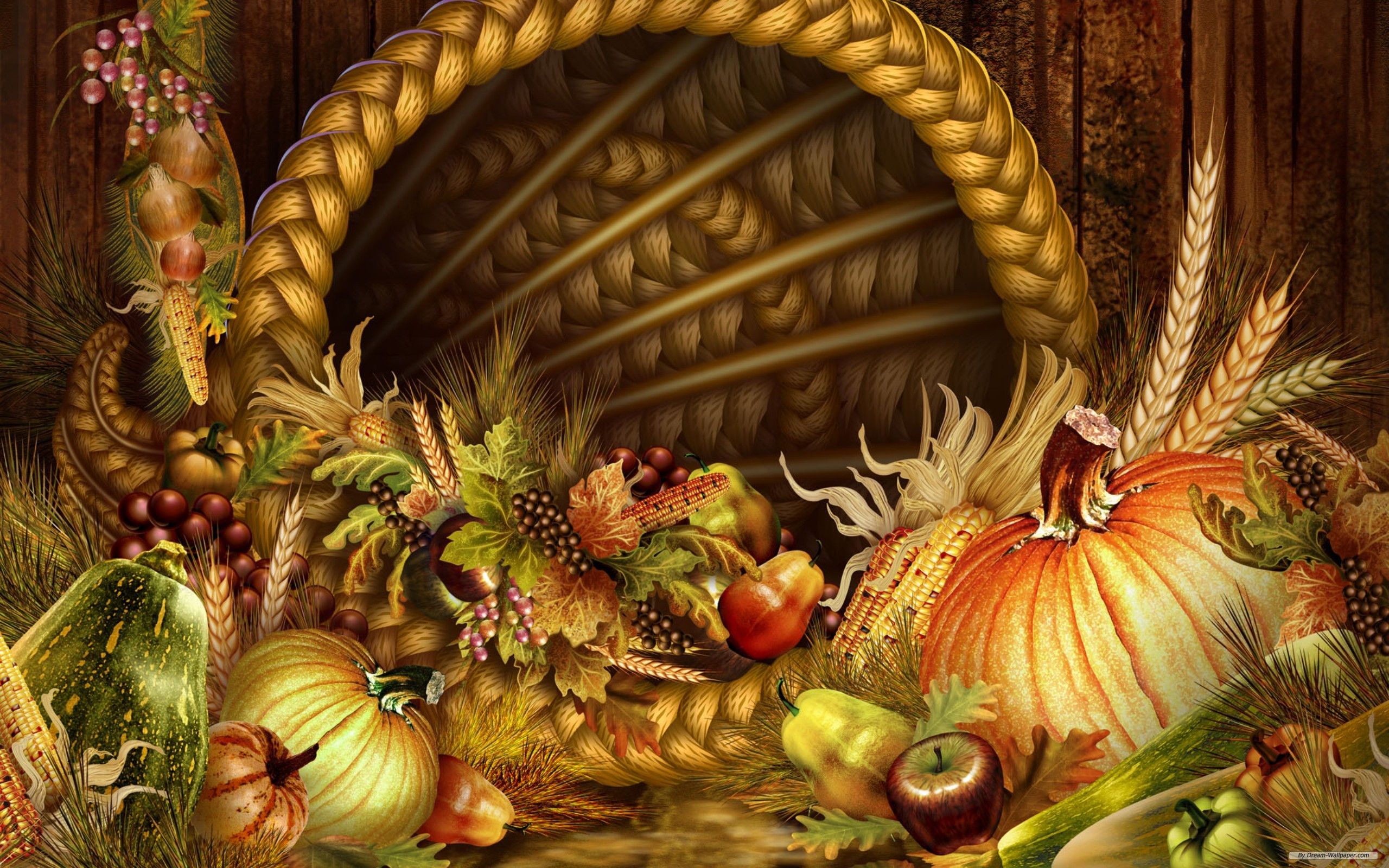 Cornucopia con zucche e frutta, 2560x1600 2K, Desktop