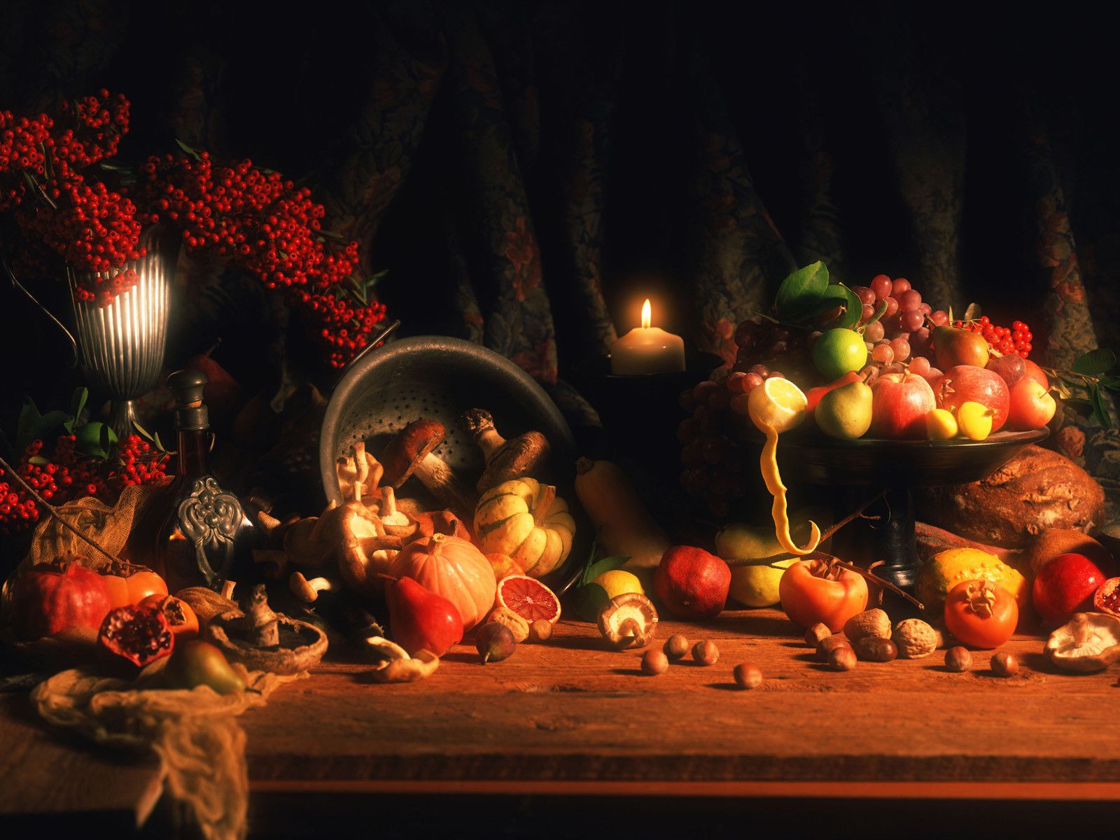 Corno dell'abbondanza con frutta, 1600x1200 HD, Laptop