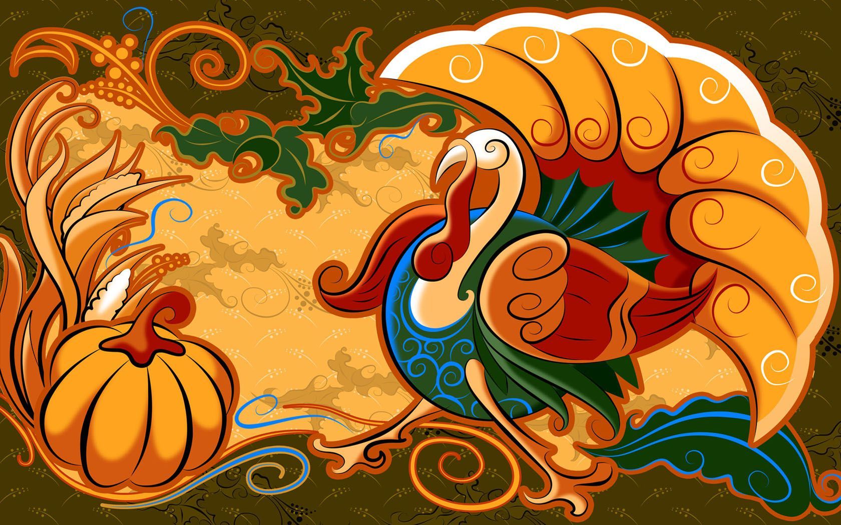 Tacchino zucca decorativi Ringraziamento, 1680x1050 HD, Desktop