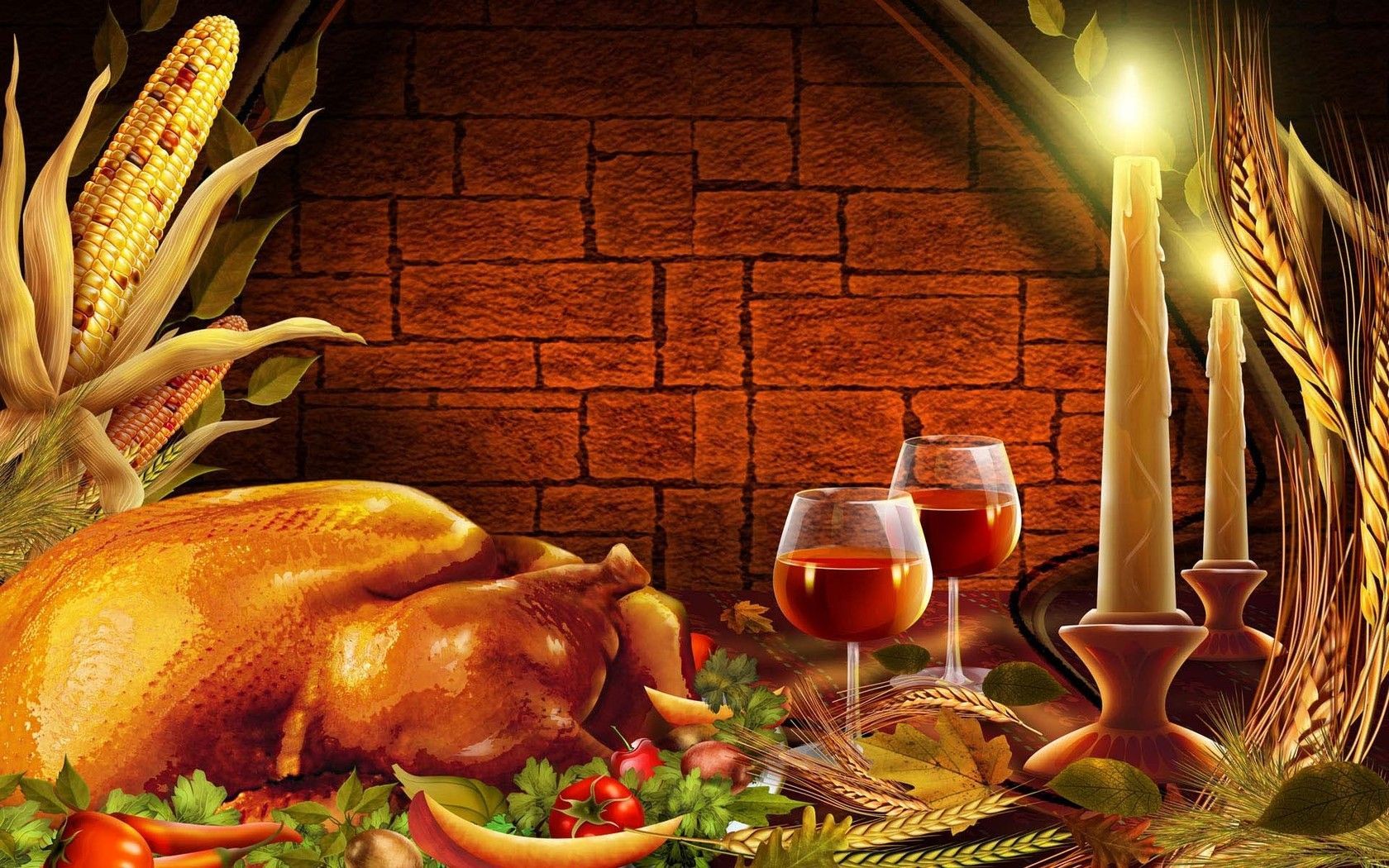 Cena del Ringraziamento tacchino, 1680x1050 900p, Desktop