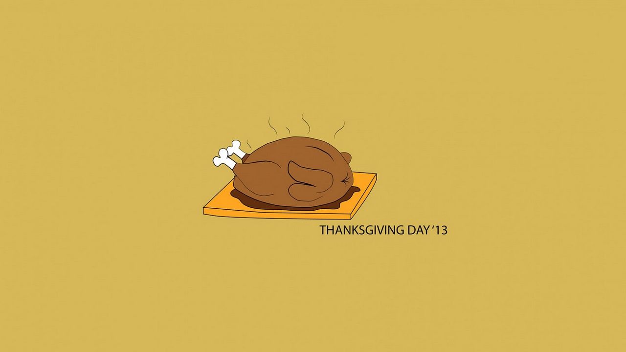 tacchino arrosto illustrazione minimalista, 1280x720 HD, PC Desktop