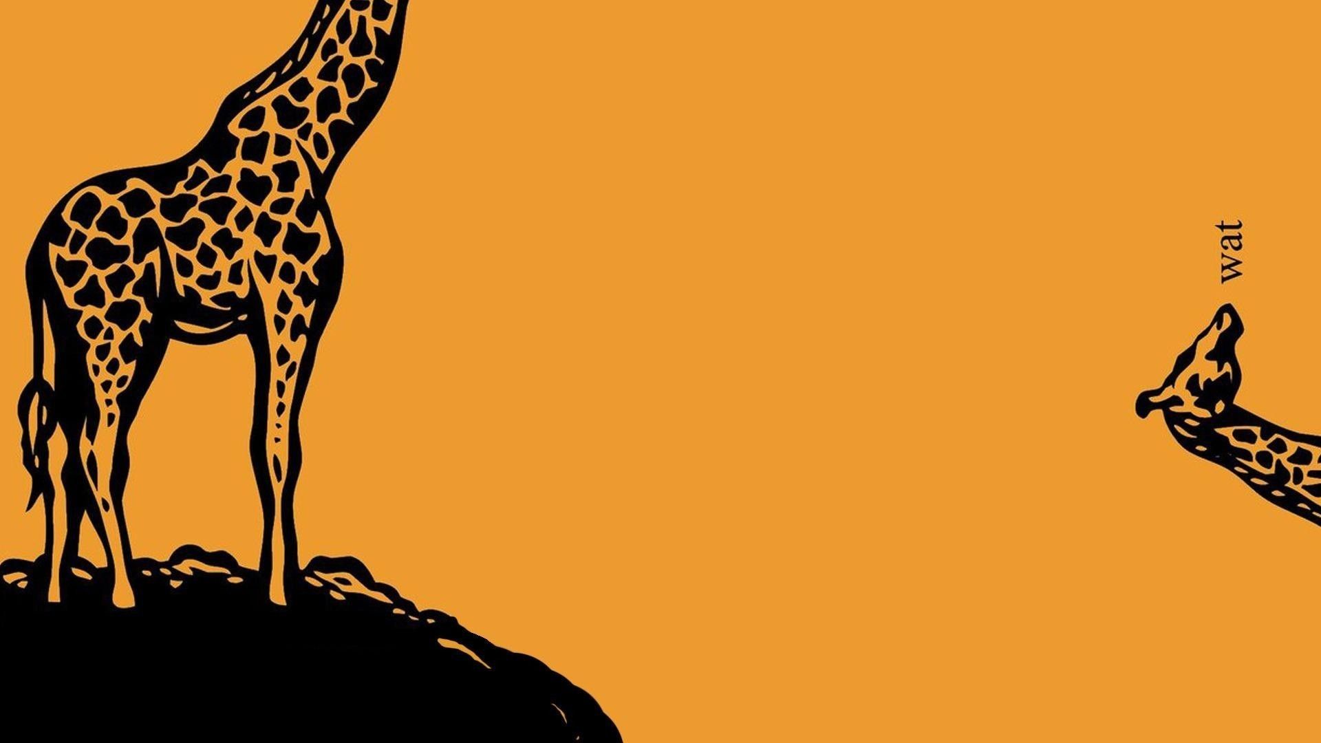 Giraffe stilizzate arancione, 1920x1080 Full HD, PC Desktop