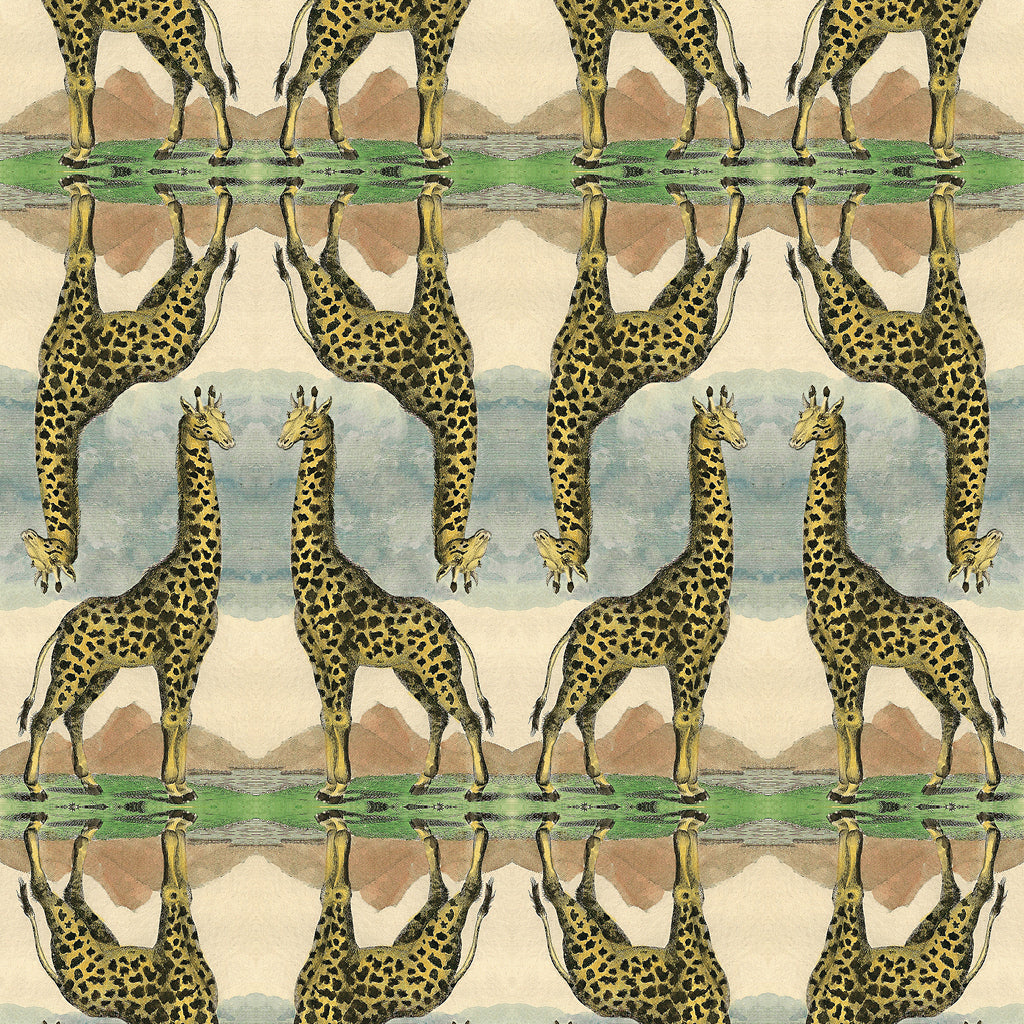 Pattern giraffe acquerello vintage, 1024x1024 HD, Laptop