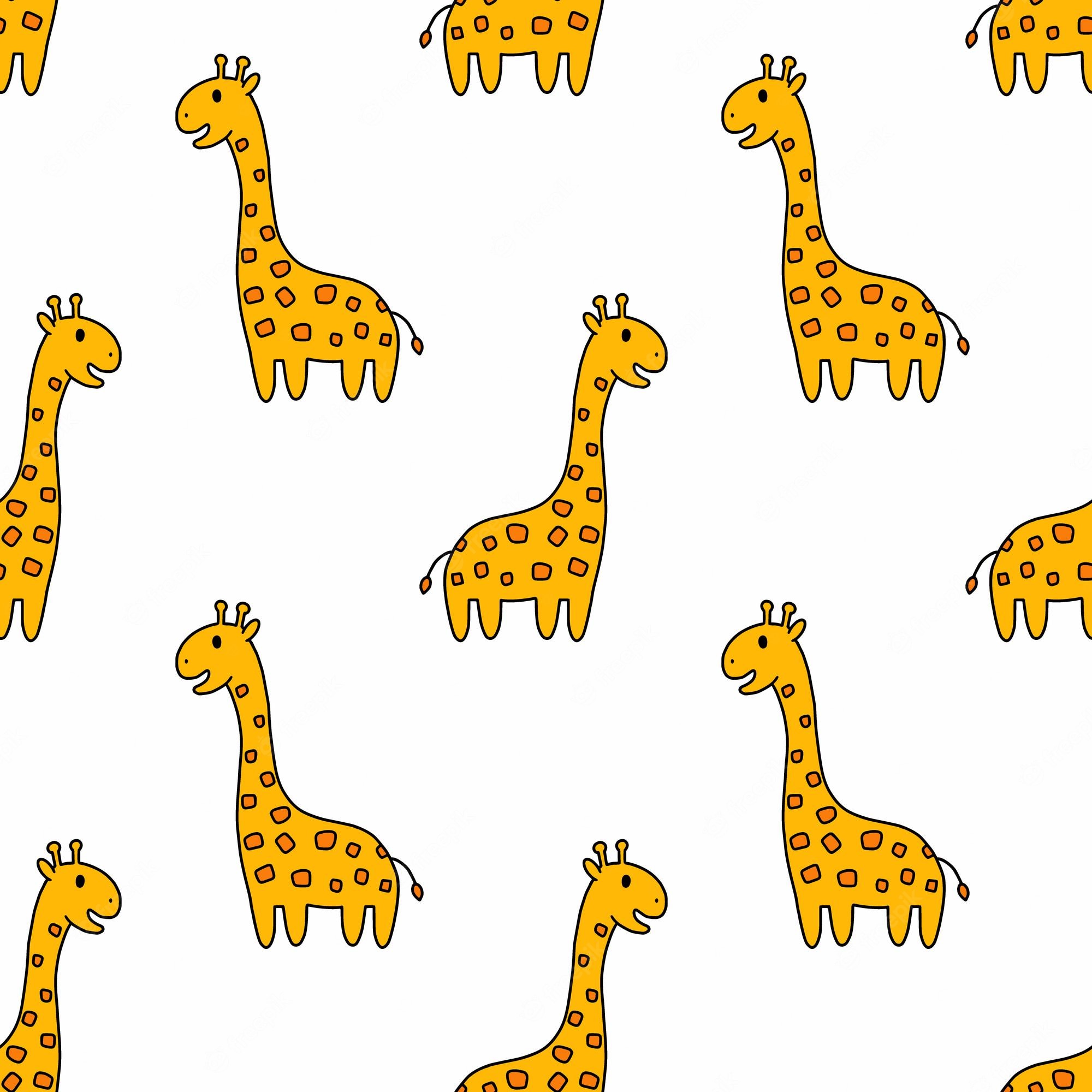 Pattern giraffe gialle cartoon, 2000x2000 alta risoluzione, Desktop
