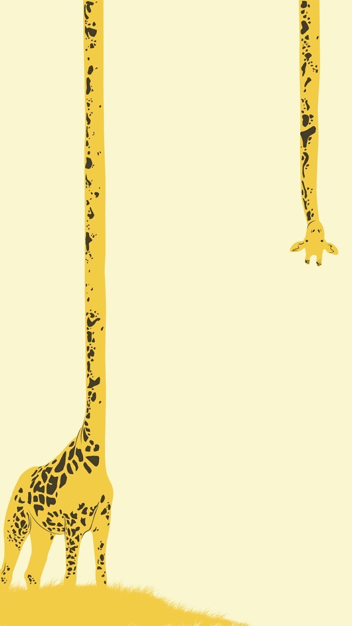 Illustrazione giraffe stilizzate gialle, 720x1280 Full HD Verticale, iPhone