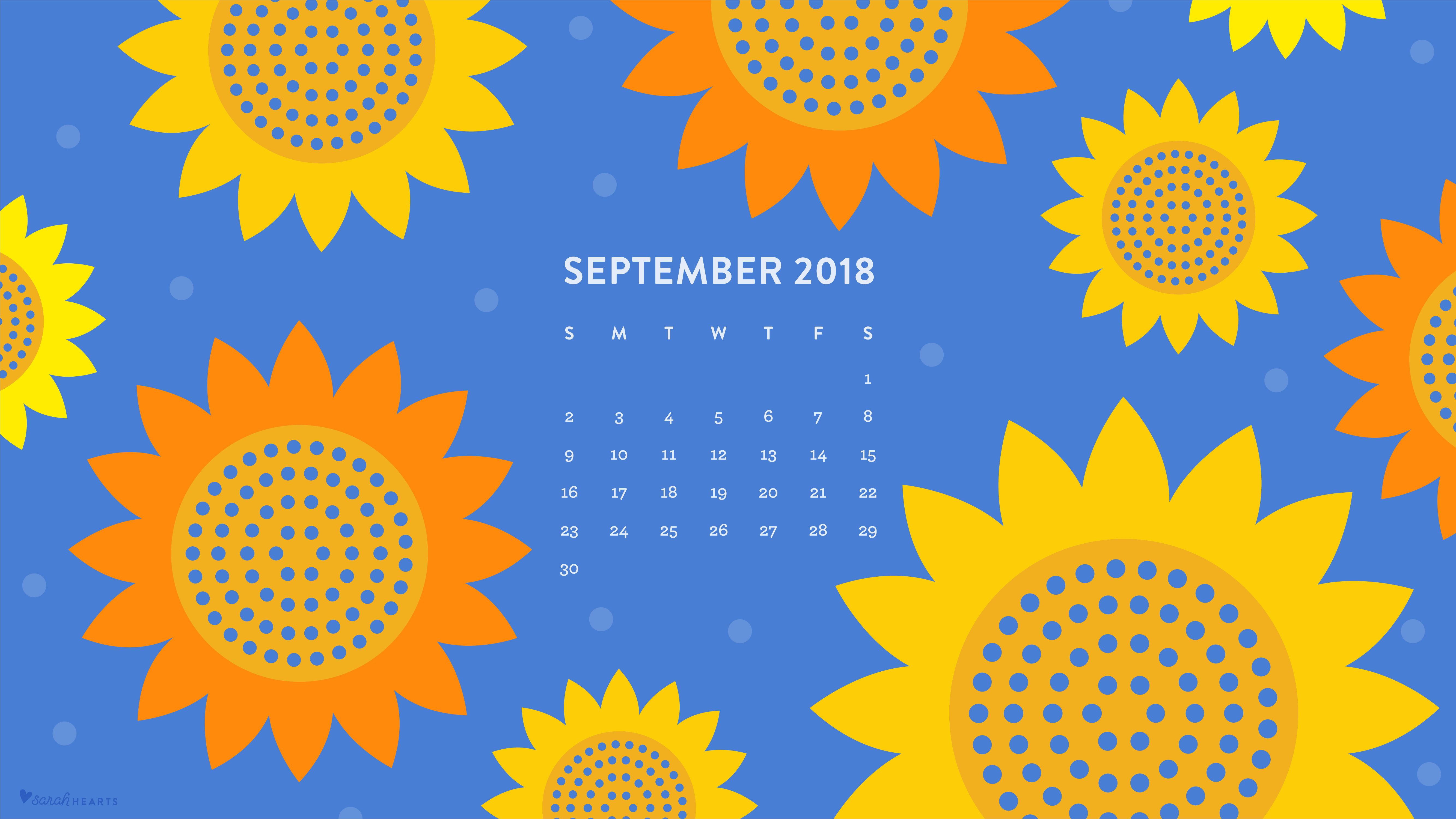 Girasoli stilizzati sfondo blu, 5334x3001 Ultra HD, Monitor 4K