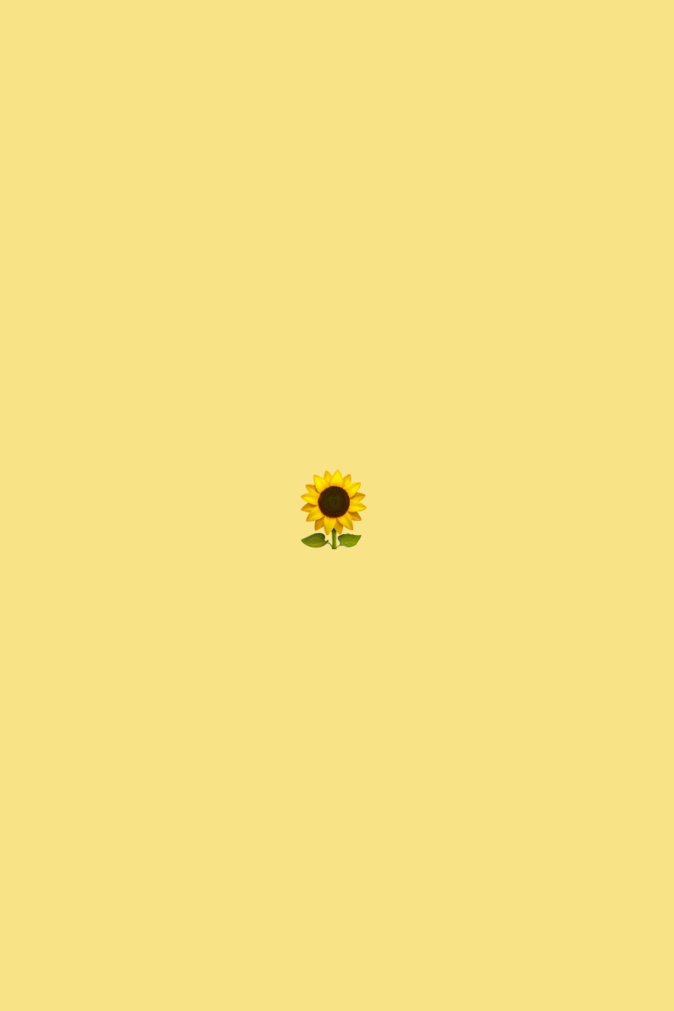 Girasole minimalista sfondo giallo, 1366x2048 Full HD Verticale, Smartphone