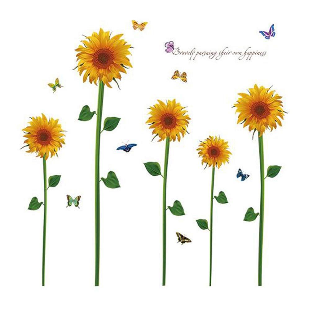 Girasoli e farfalle adesivi murali, 1010x1010 HD, PC