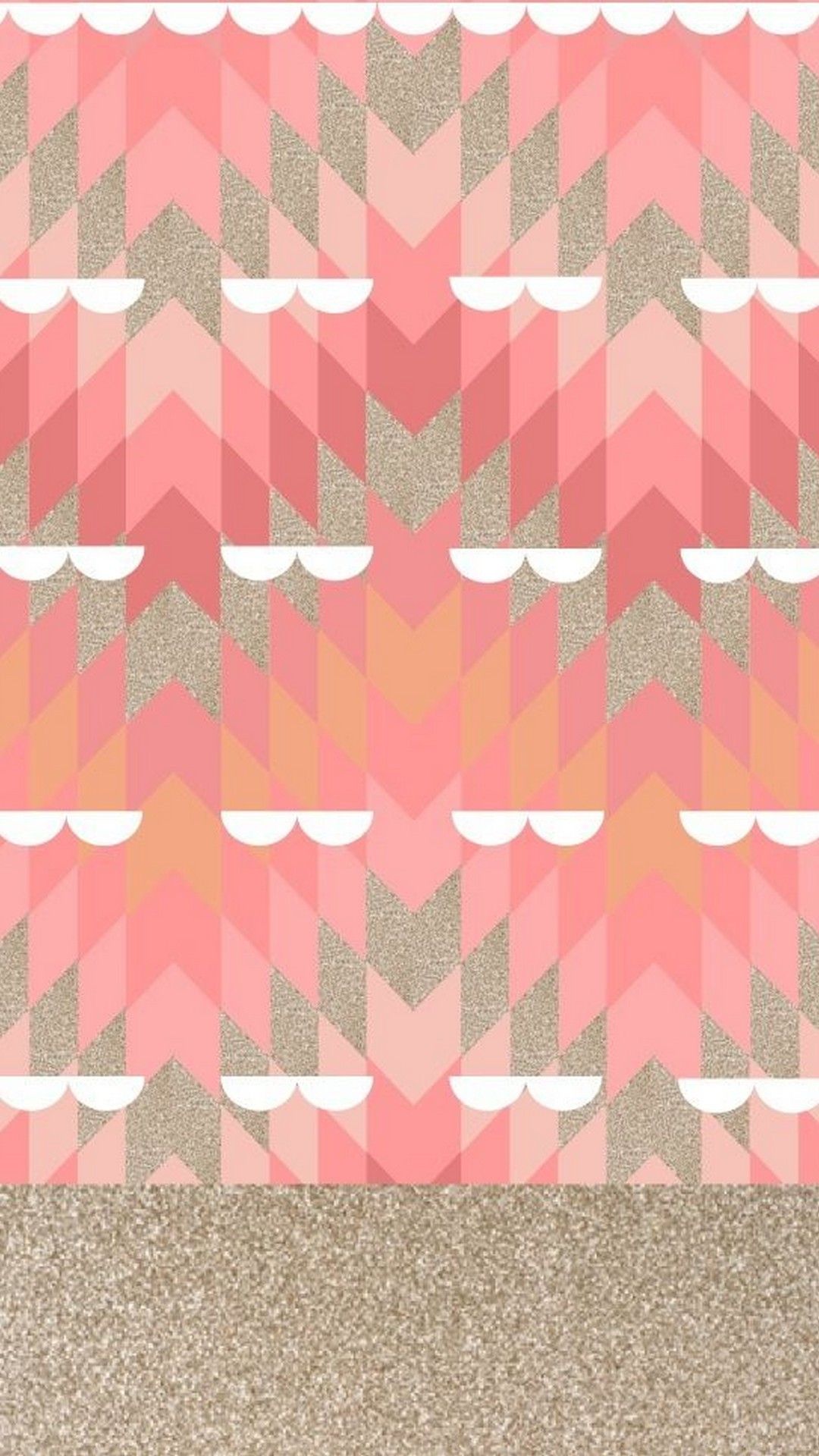 Pattern geometrico rosa arancione glitter, 1080x1920 Full HD Verticale, Smartphone