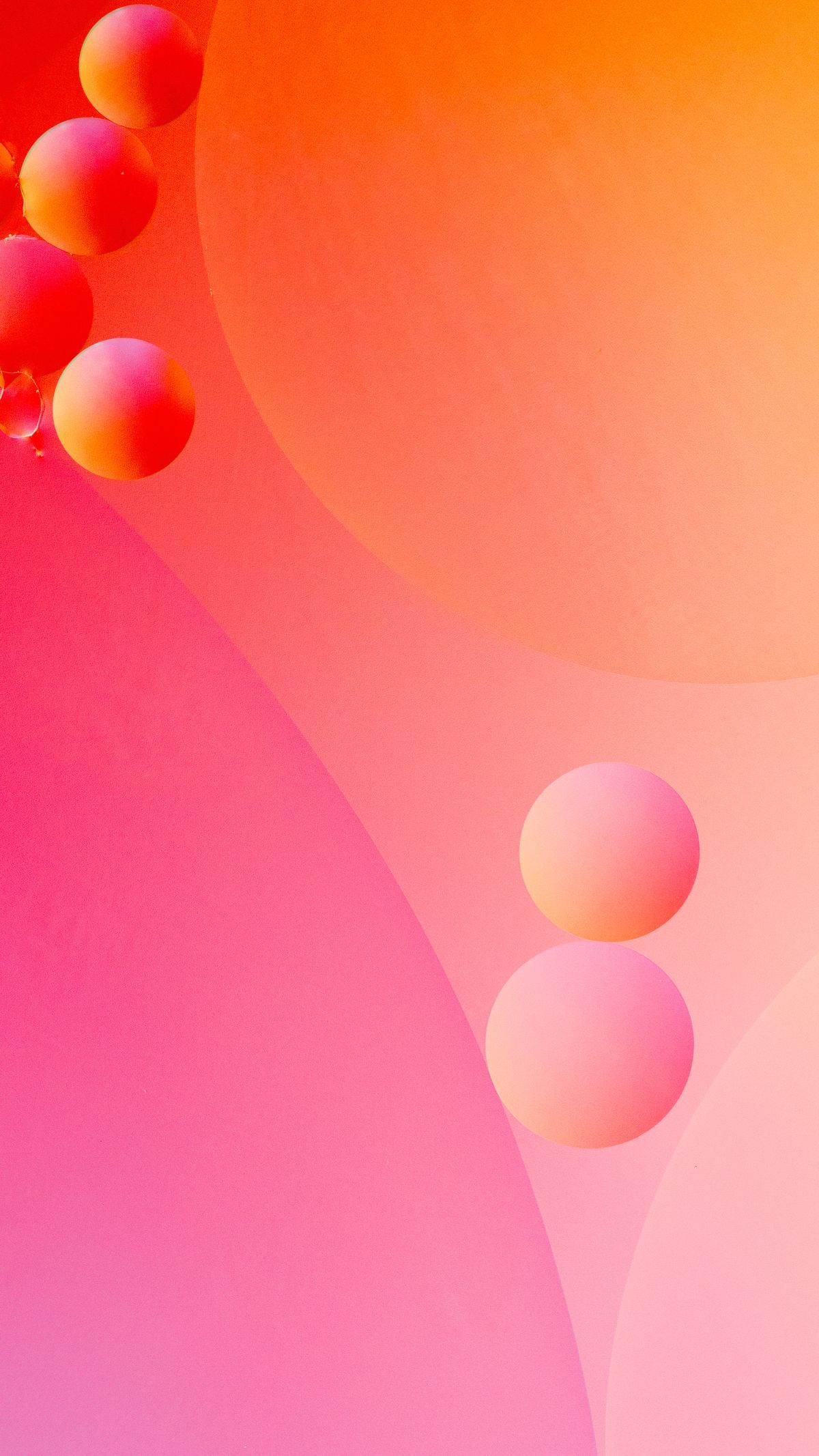 Sfere astratte rosa arancione, 1200x2133 Full HD Verticale, Realme