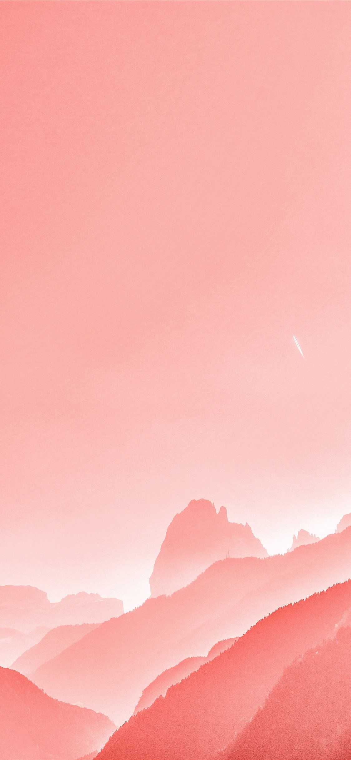 Montagne astratte rosa arancio, 1125x2436 Verticale, Mobile