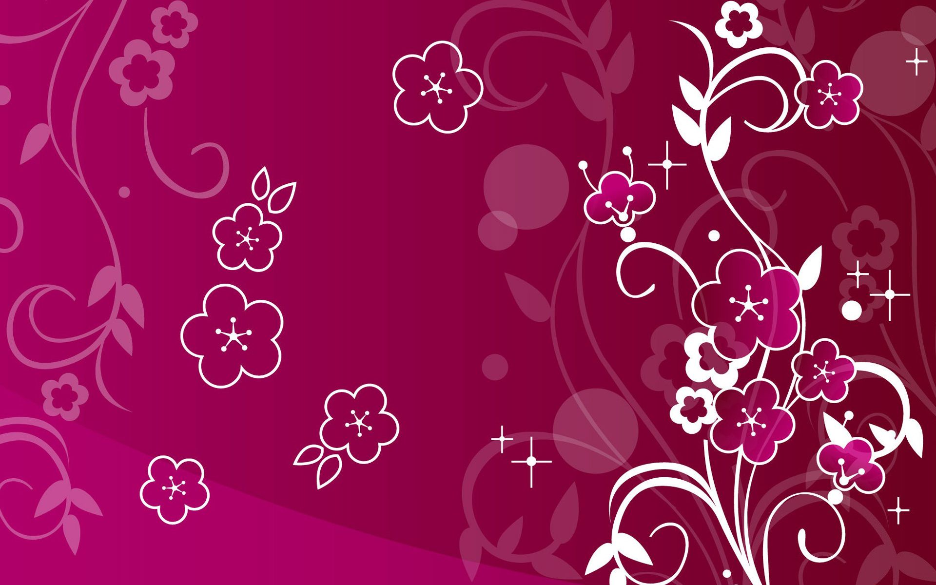 Fiori rosa e ricci decorativi, 1920x1200 WUXGA, iMac