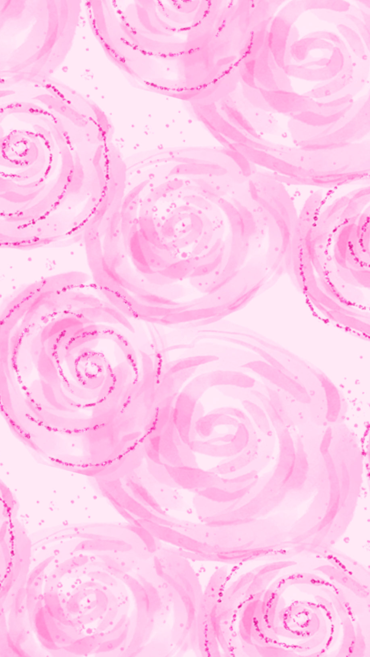 Rose rosa acquerello pattern, 1242x2208 Full HD Verticale, Realme