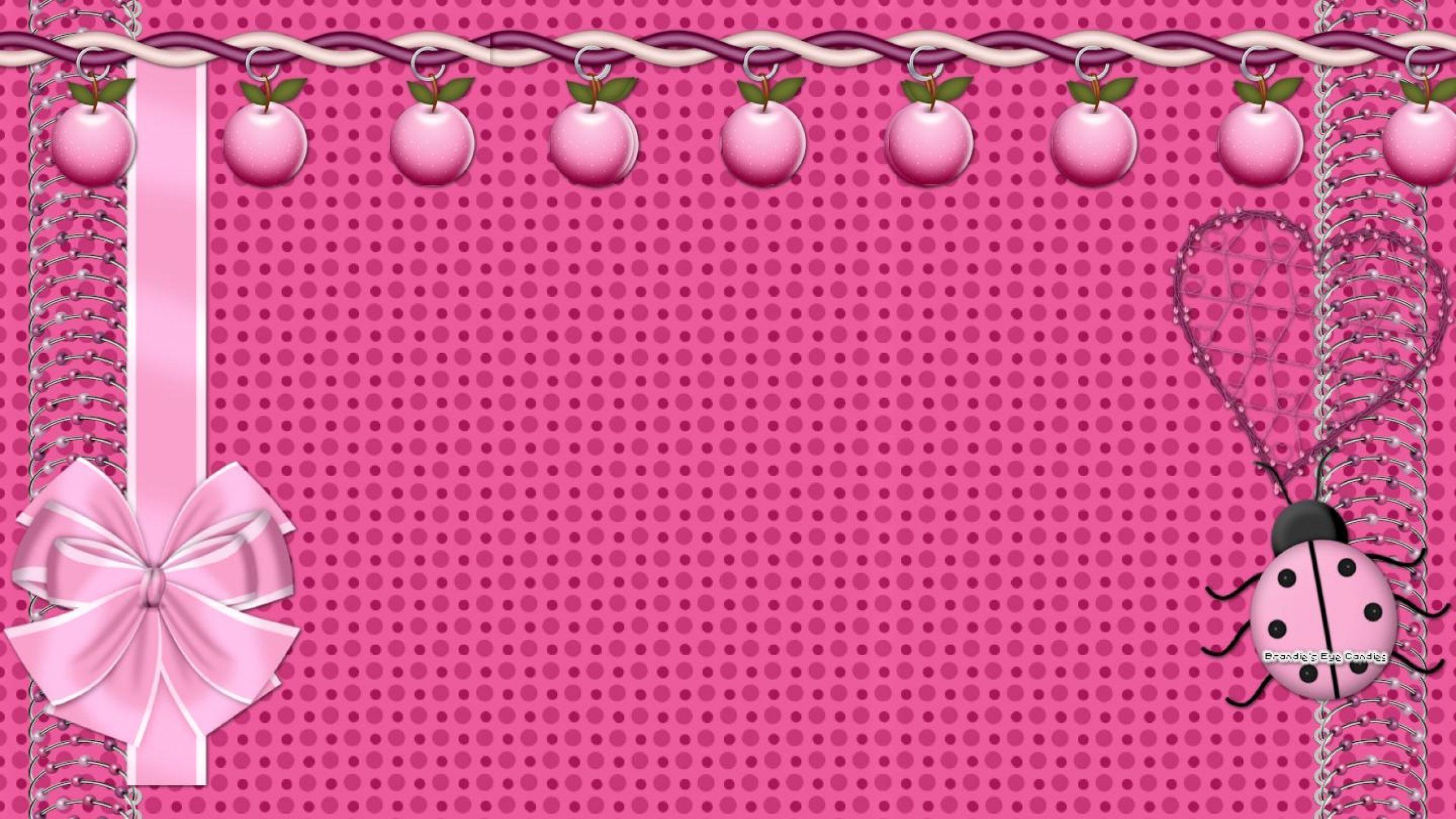 Fiocco rosa e coccinella, 2560x1440 2K QHD, PC