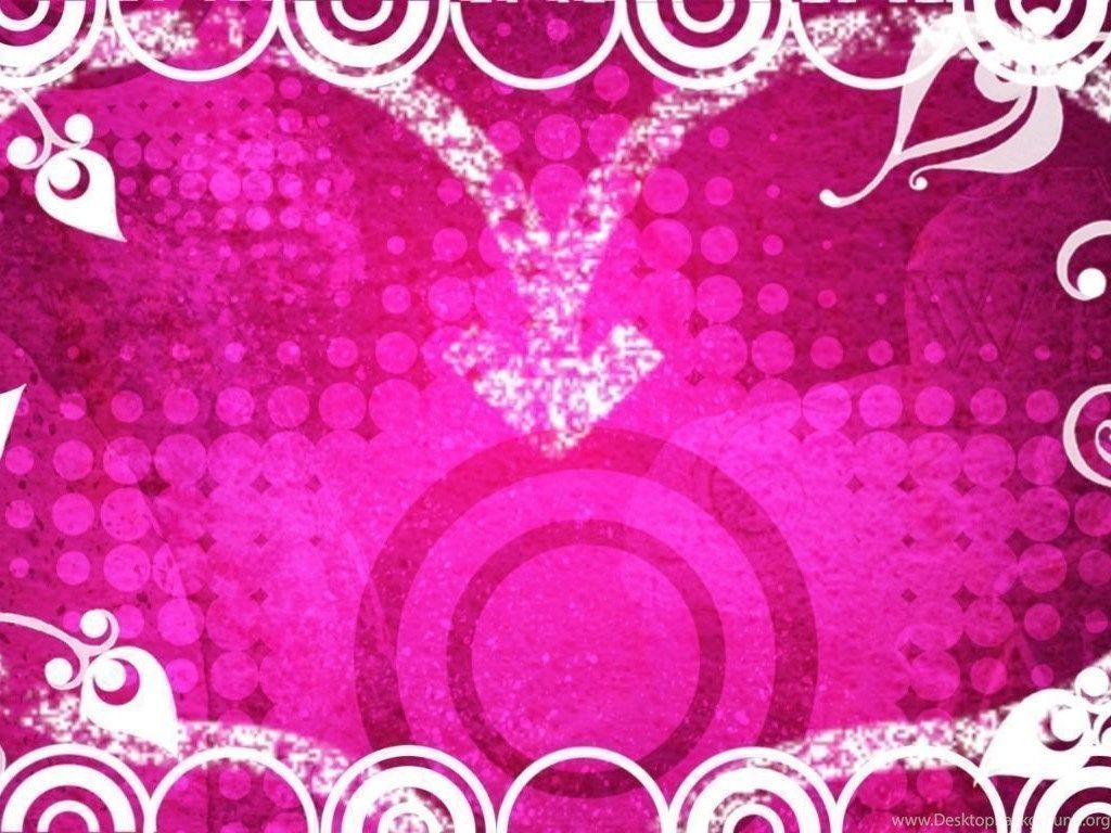 Cuore rosa con decorazioni floreali, 1024x768 HD, Desktop