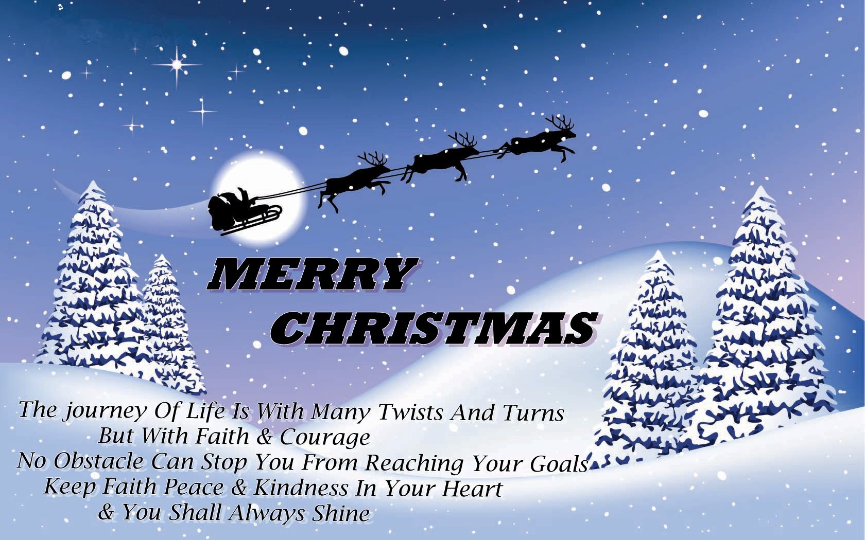 Slitta di Babbo Natale nel cielo, 1680x1050 HD, Desktop