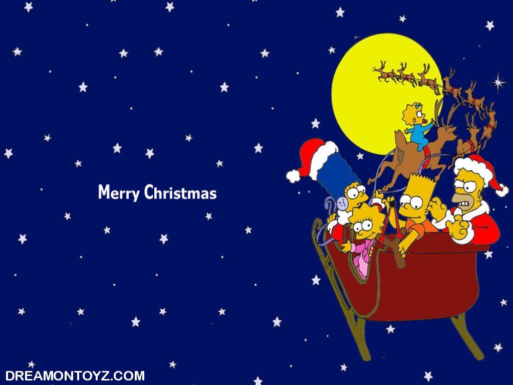 Simpson in slitta natalizia, 1024x768 HD, iMac