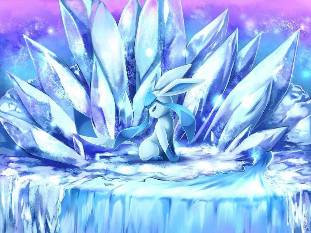 Glaceon tra cristalli di ghiaccio, 1024x768 HD, iMac