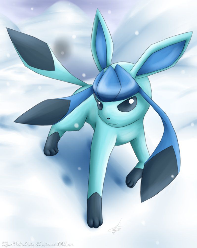 Glaceon Pokemon nella neve, creature tascabili, 796x1004 Verticale, Mobile