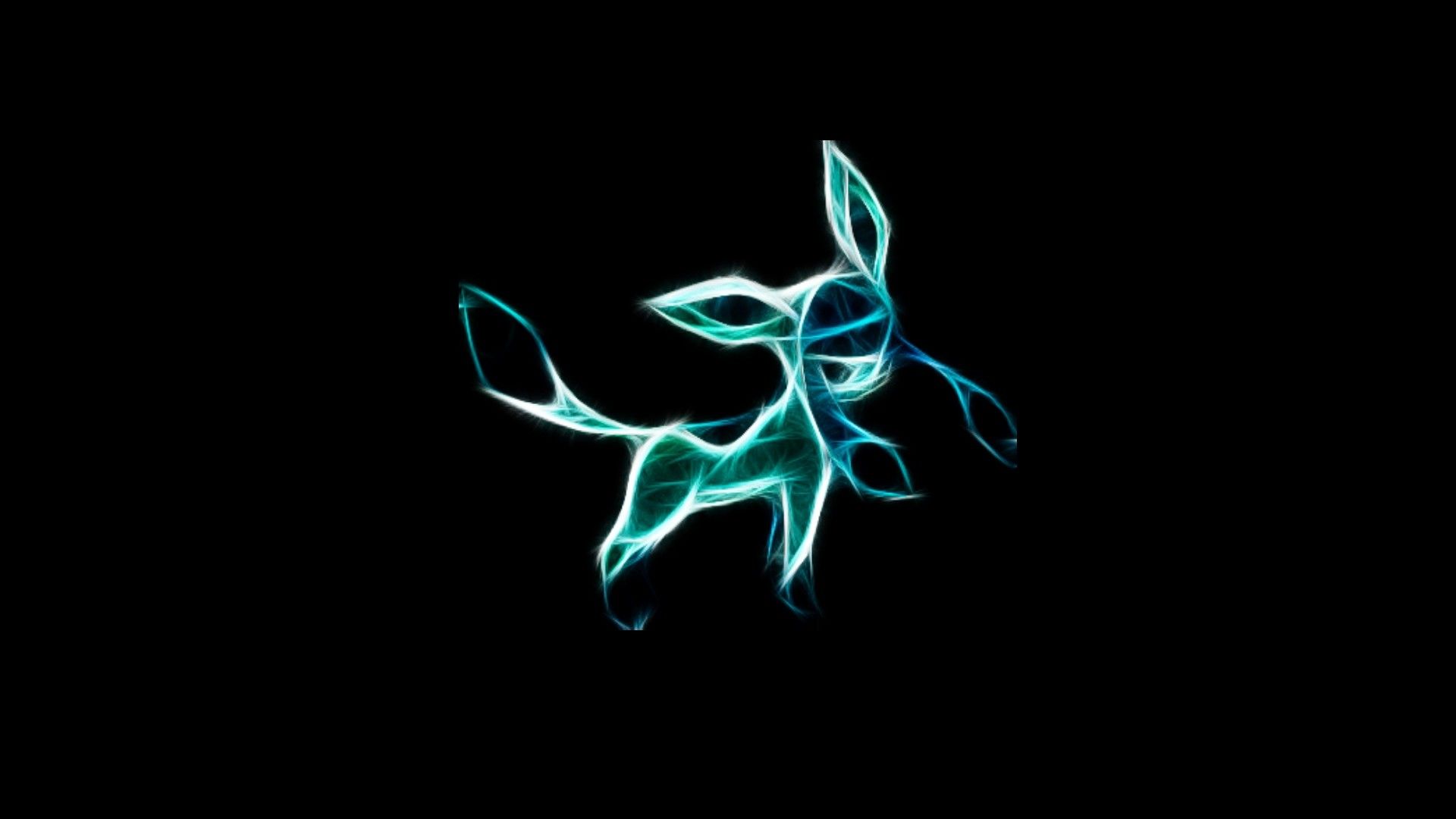 Glaceon luminoso sfondo nero, 1920x1080 Full HD, Laptop