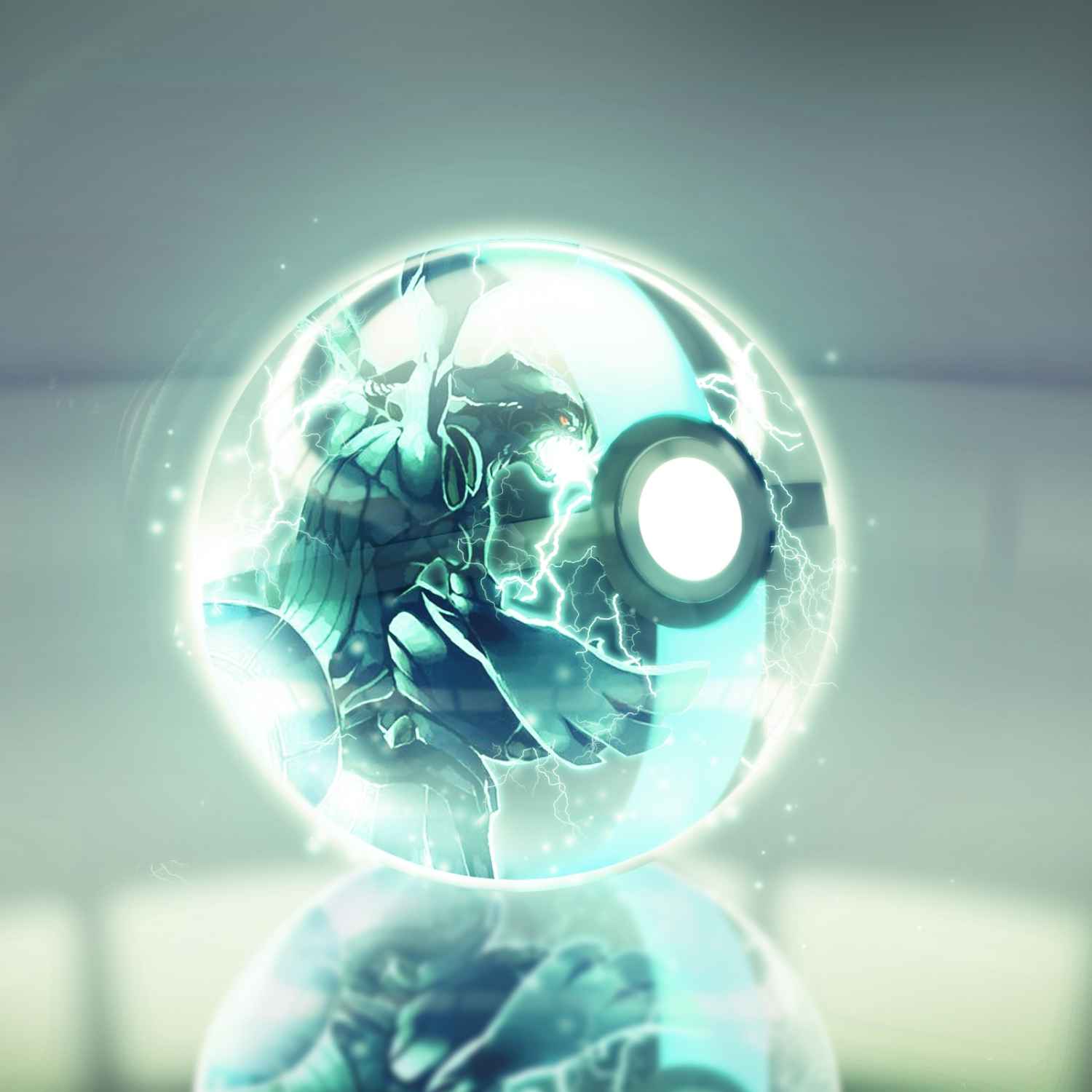 Pokeball energia Glaceon blu, 1500x1500 720p, Laptop