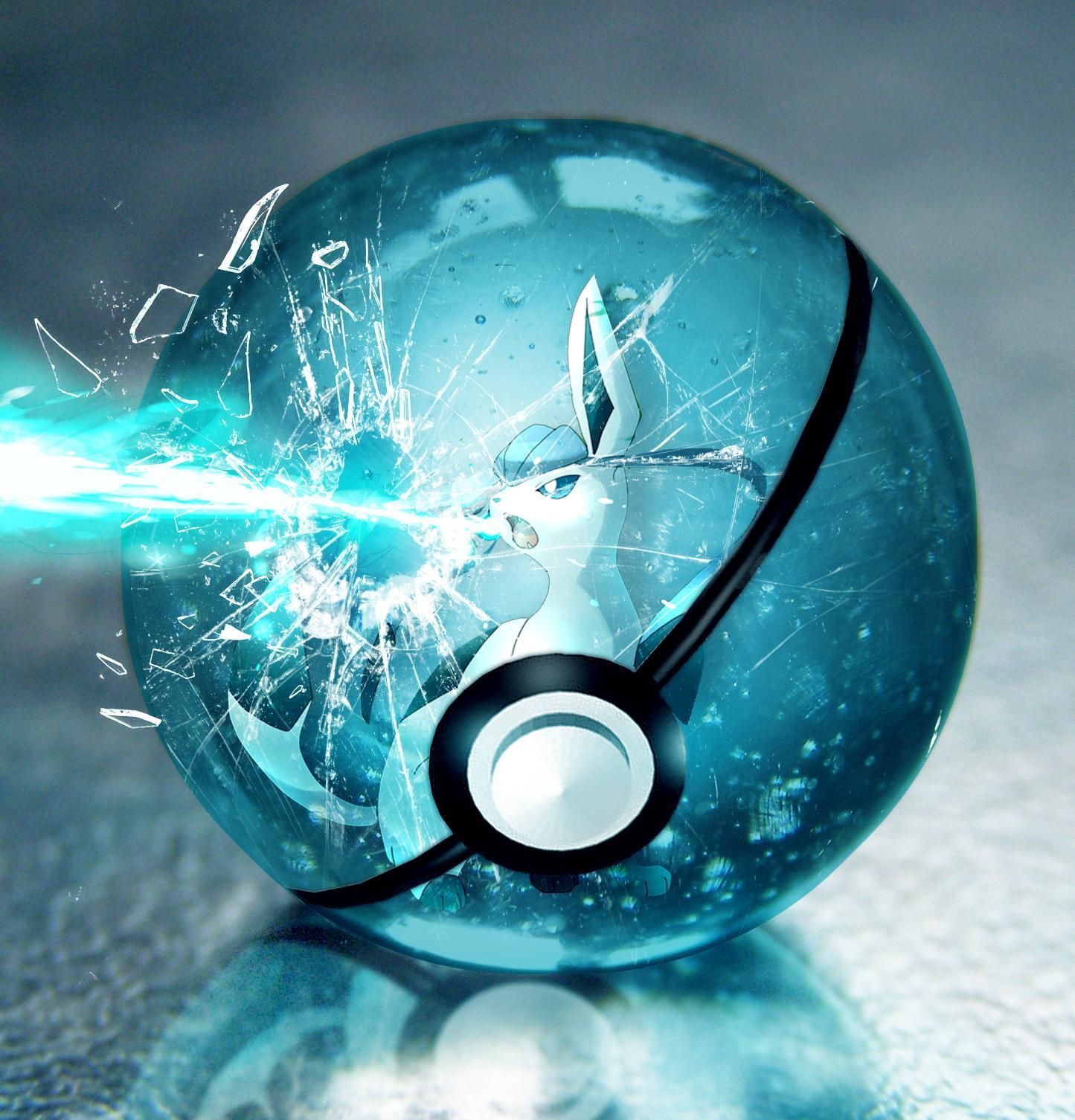 Glaceon in sfera di cristallo, 1445x1506 Full HD Verticale, Smartphone