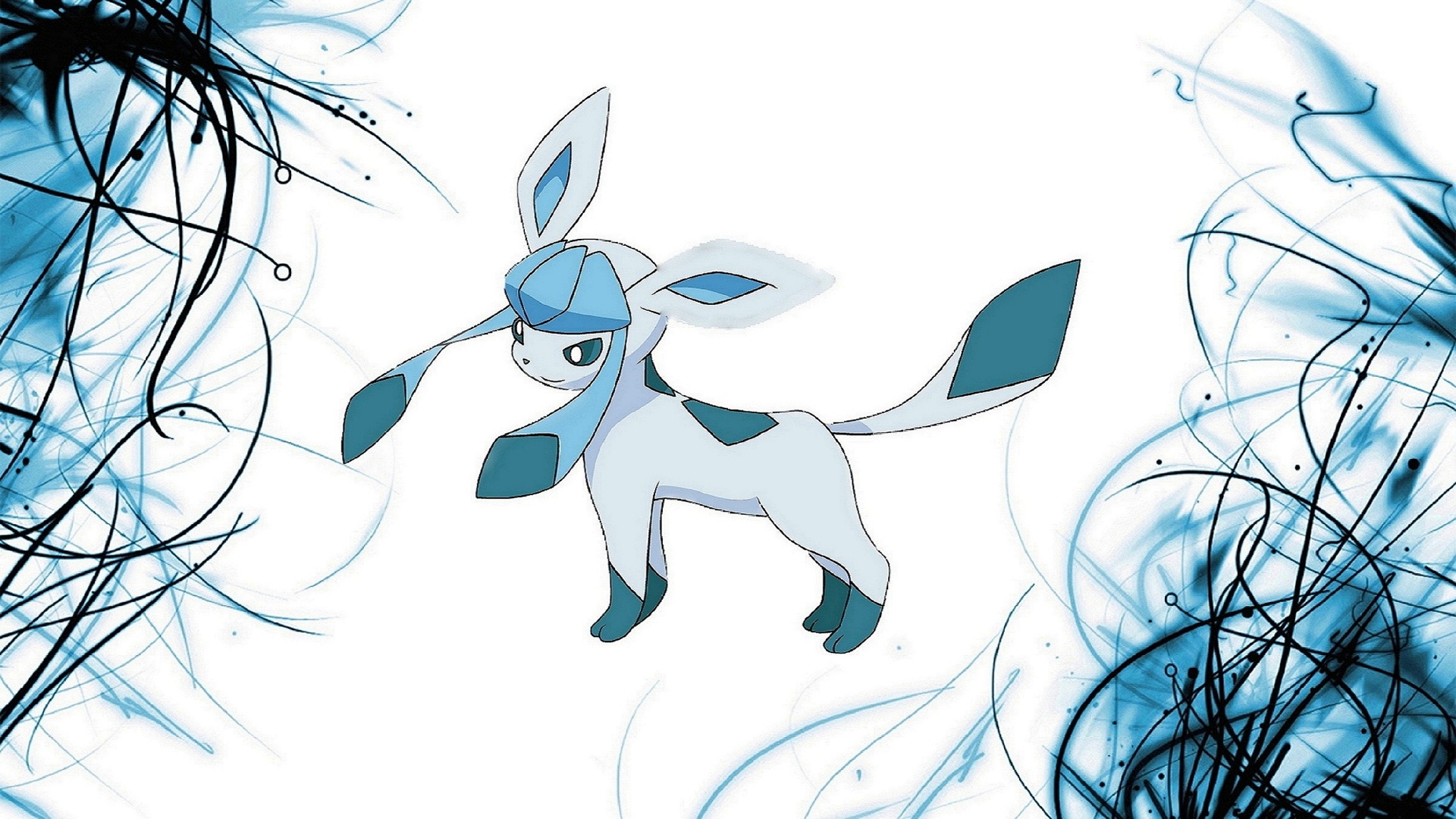 Glaceon Pokemon minimalista blu, 1900x1200 HD Ready, Desktop