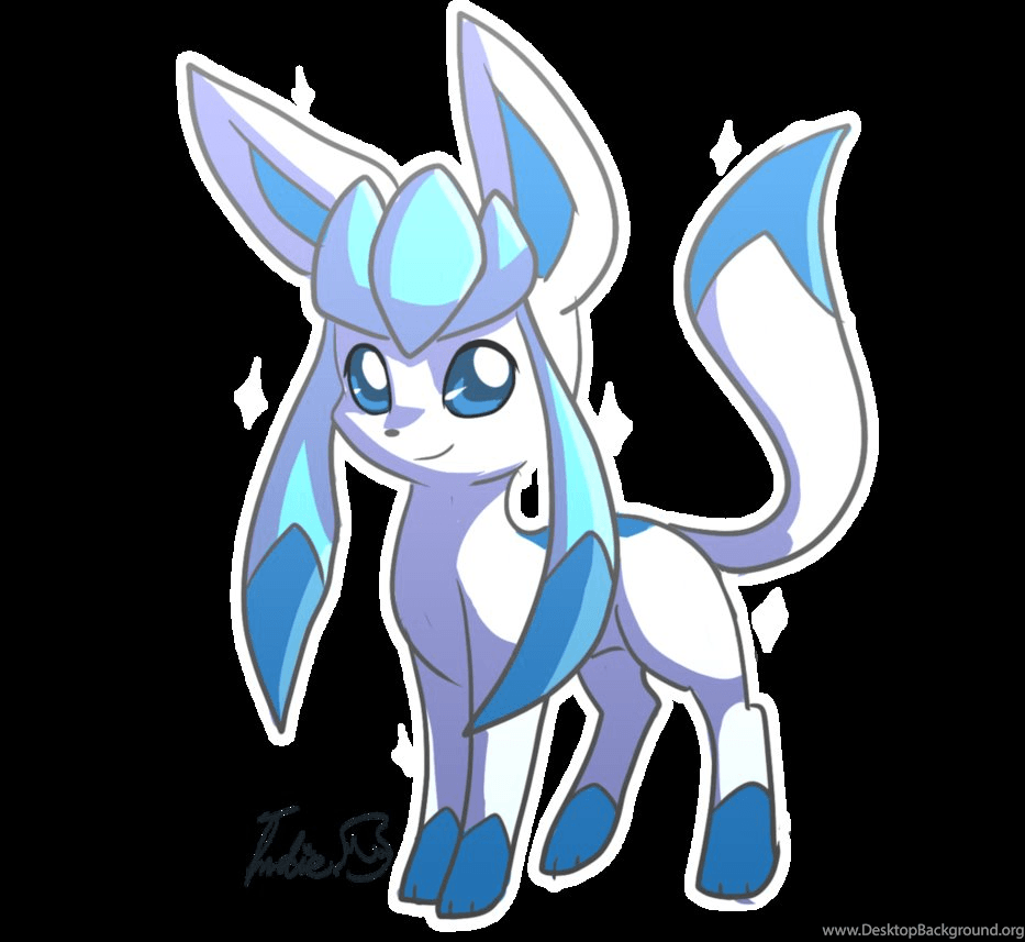 Glaceon Pokémon stile anime, 1280x800 720p, PC