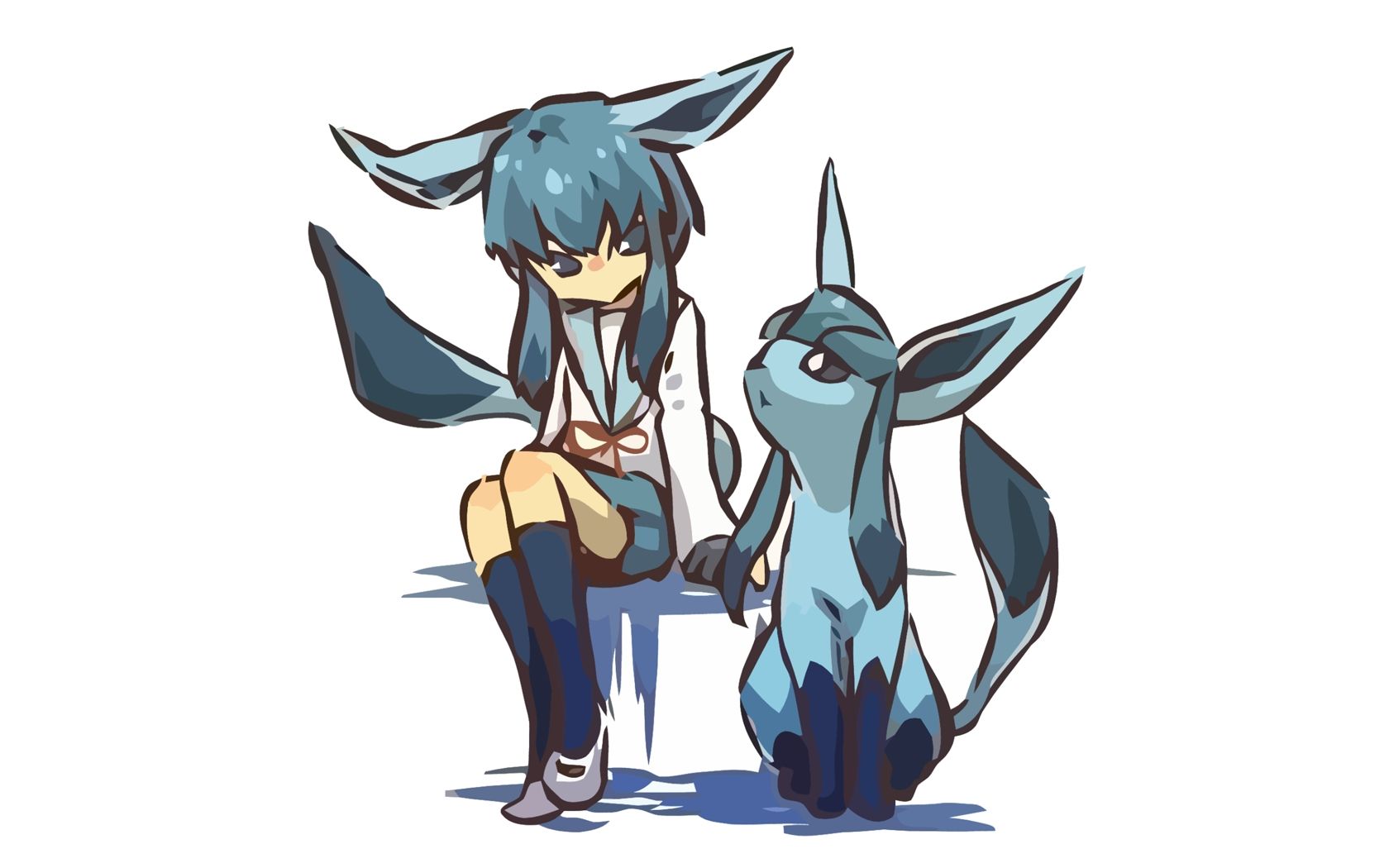 Glaceon Pokémon sfondo nero, 1920x1080 1080p, Laptop